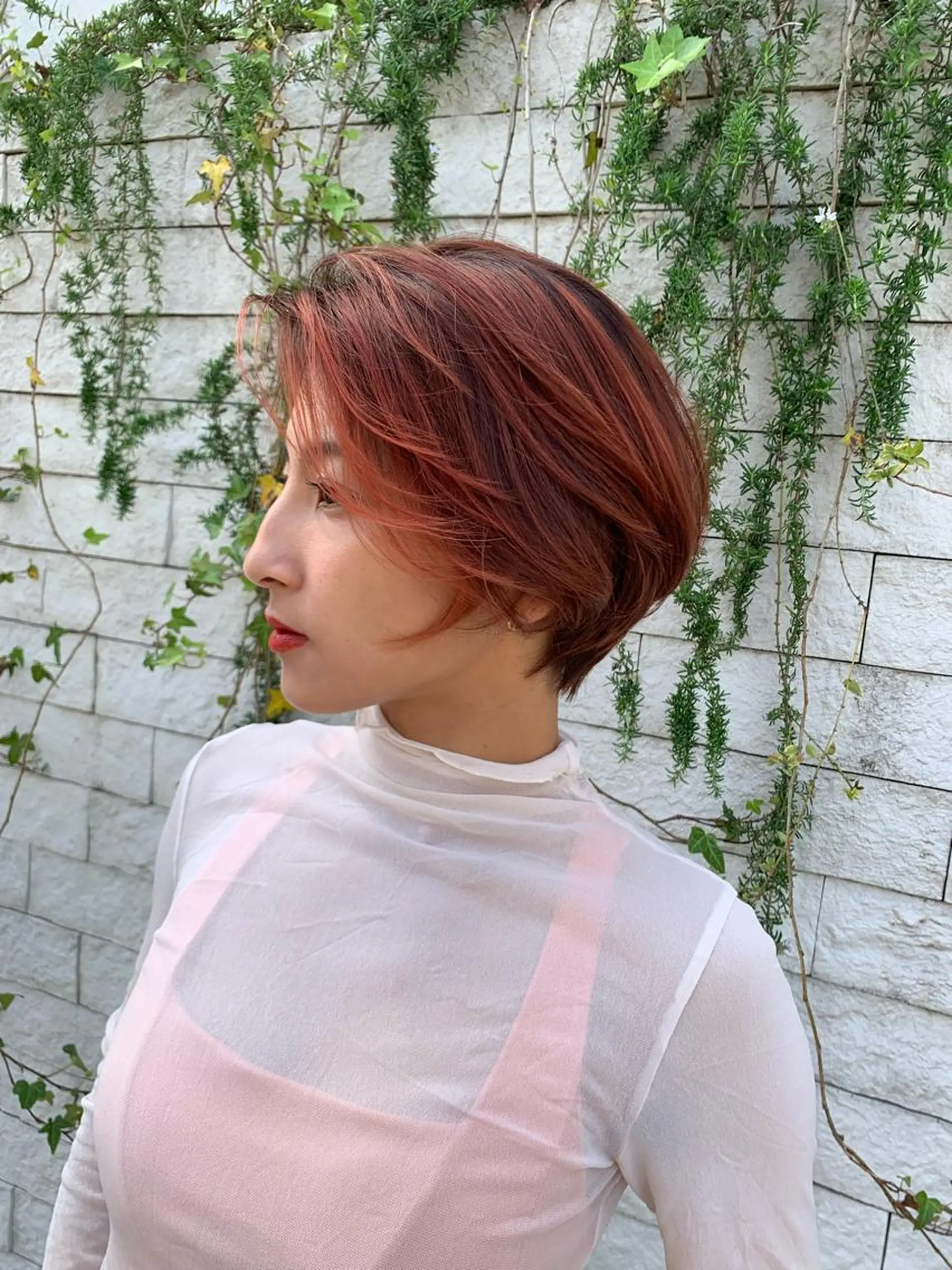 ショート ヘアカラー トリートメント 藤森 希美のヘアスタイル