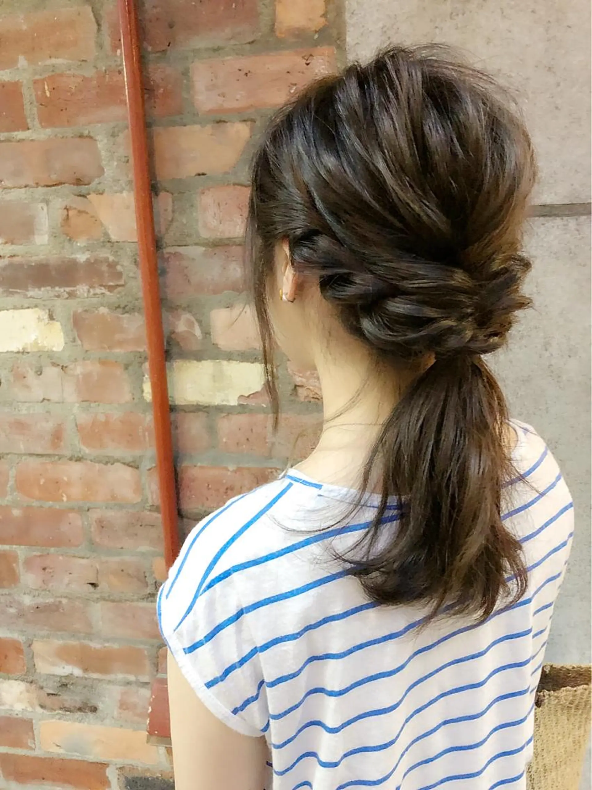 ミディアム カラー ヘアアレンジ 簡単アレンジ 髪質改善/艶髪 やまなかのヘアスタイル