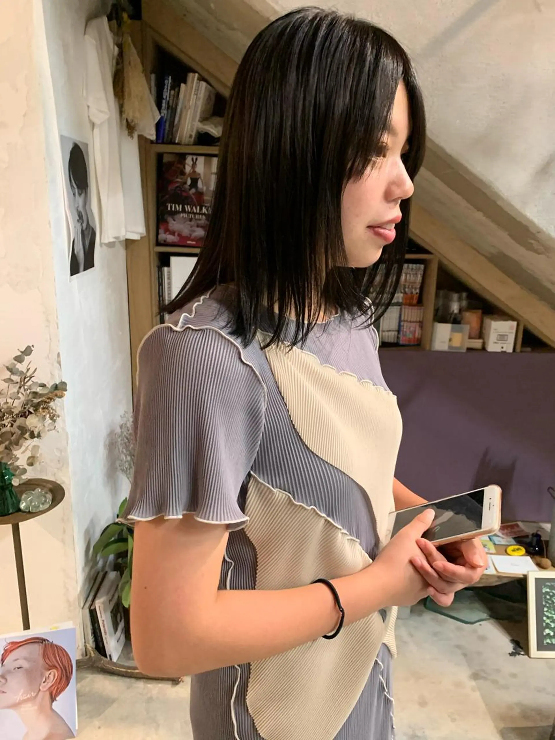 ミディアム カラー カット ヘアカラー トリートメント SALOWIN 名古屋名駅店所属・パーマ/パーマ落とし /藤木舜太のヘアスタイル