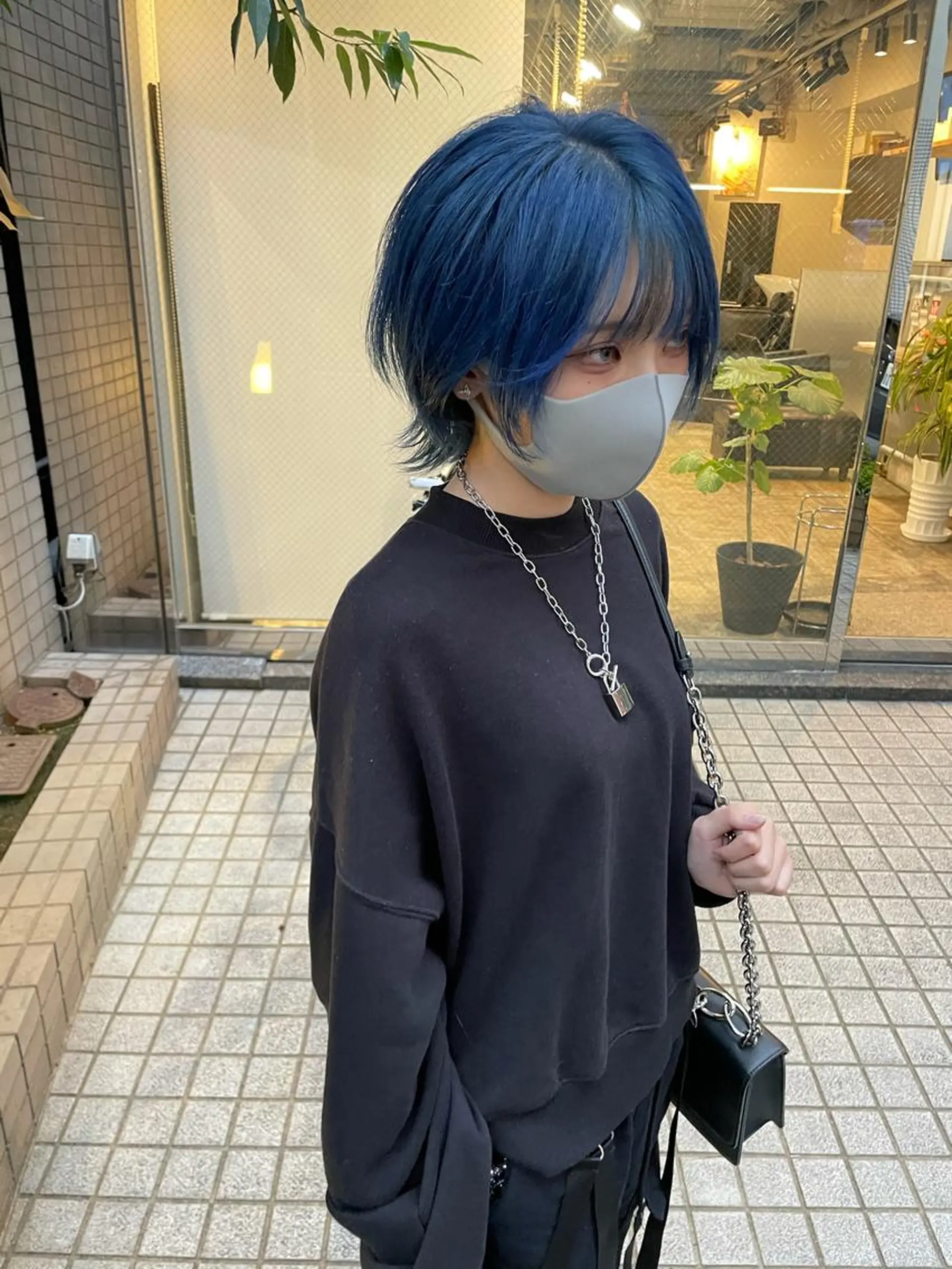 ショート カラー ブルーカラー ショートヘア ウルフカット ハイトーン/レイヤー /ウルフ⭐️永田⭐️のヘアスタイル