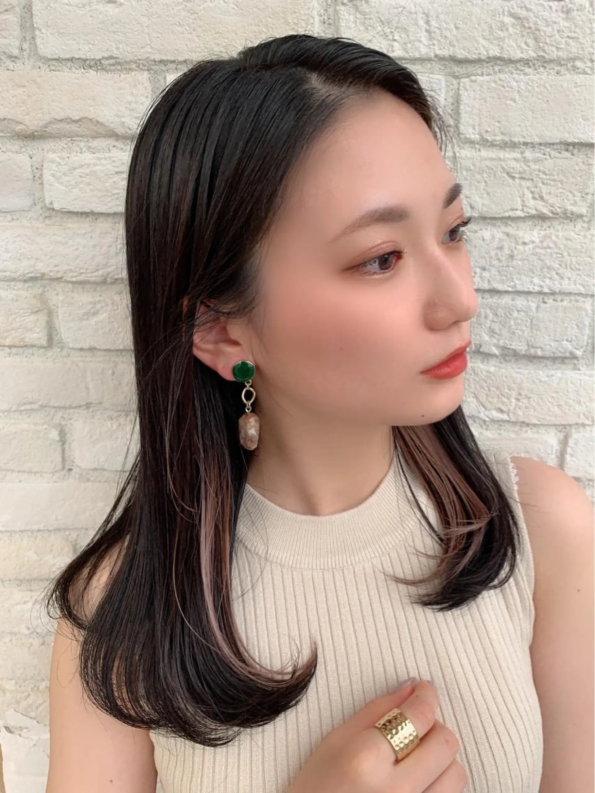 ミディアム カラー カット ヘアカラー 縮毛矯正 トリートメント 韓国ヘア/艶カラー /田中悠佑のヘアスタイル