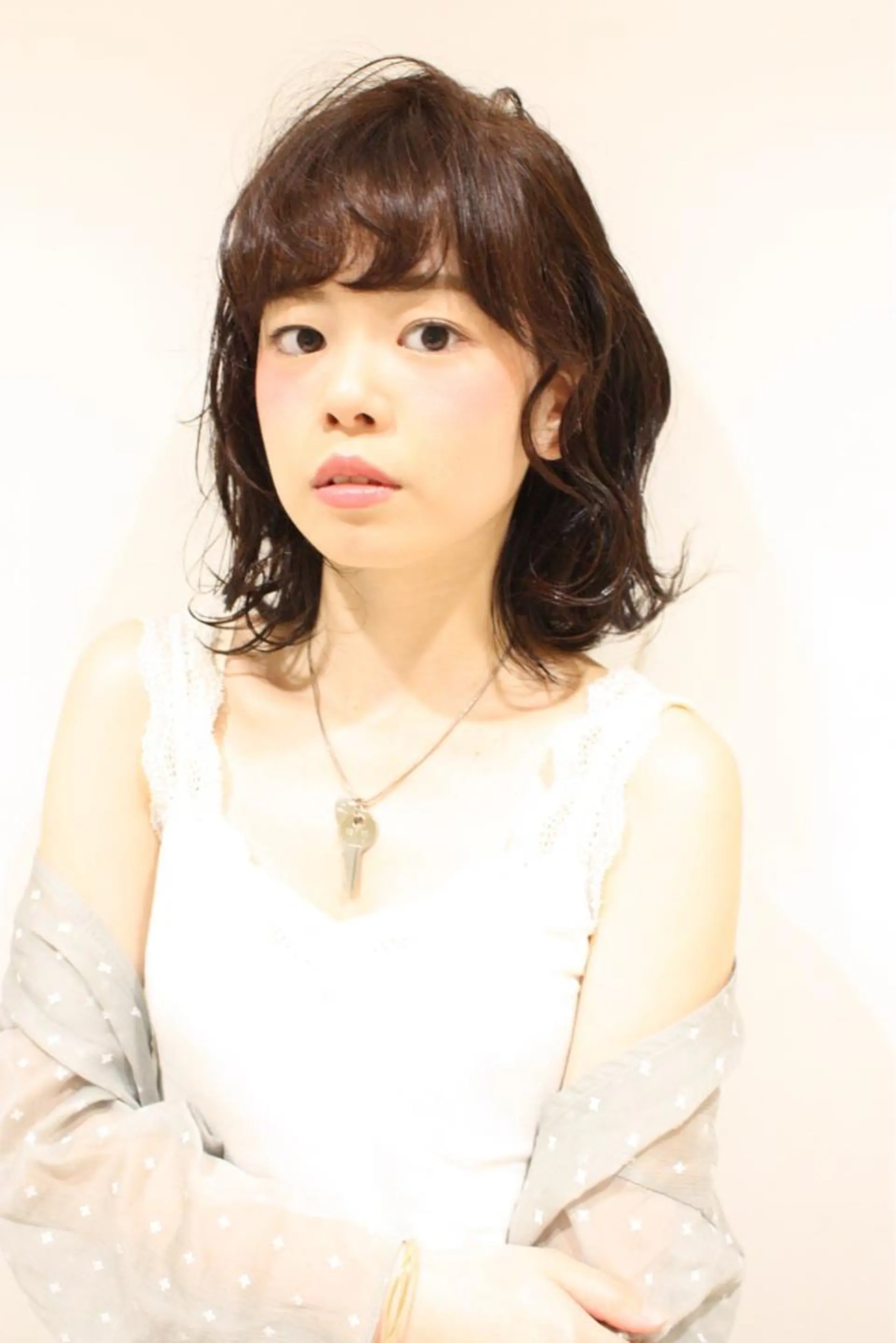 ミディアム カラー パーマ ヘアアレンジ SALON DE KIKUCHI 本店所属・菊池 栄里奈のヘアスタイル