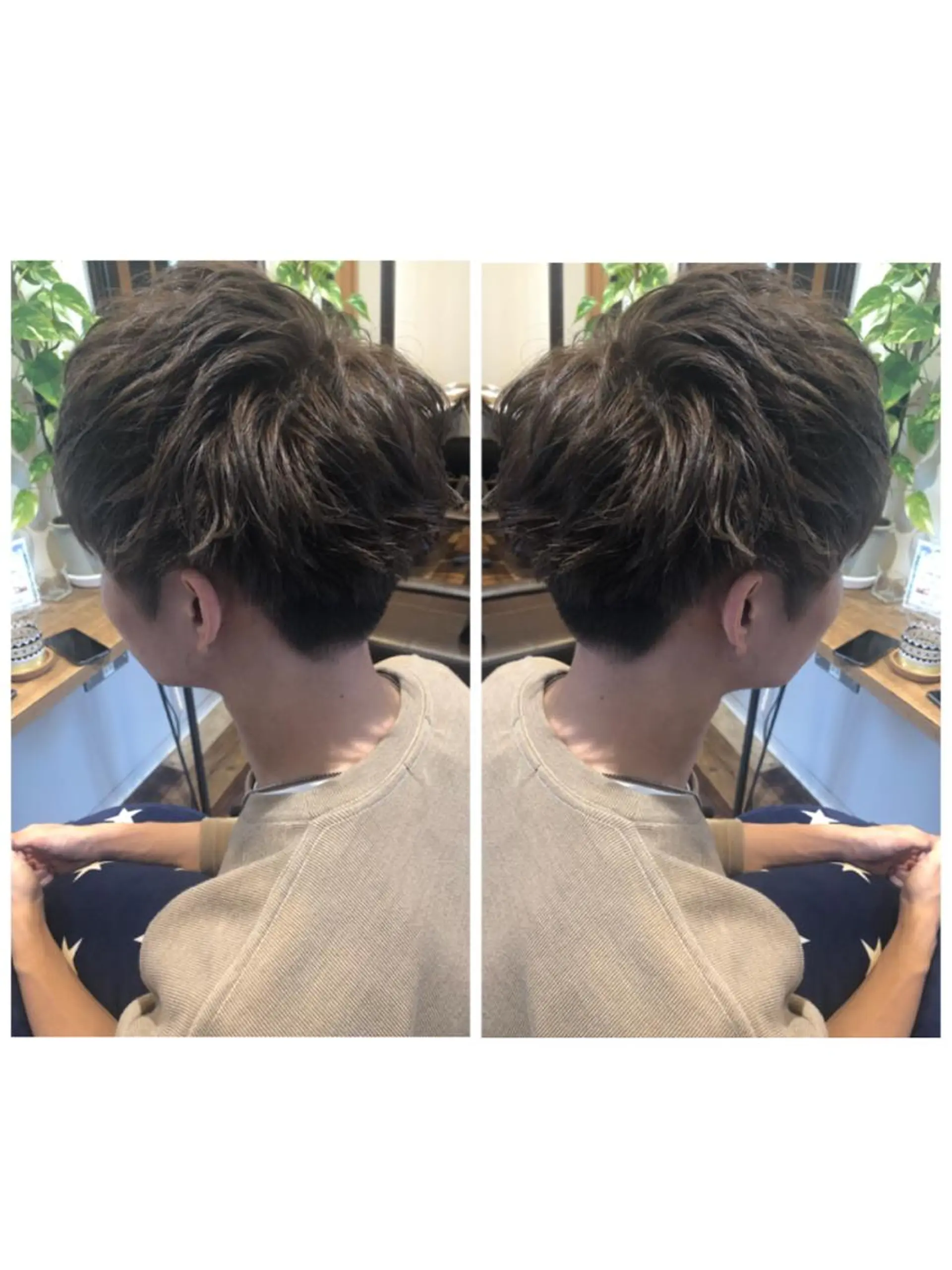 ショート カラー メンズ 品田 真里のヘアスタイル