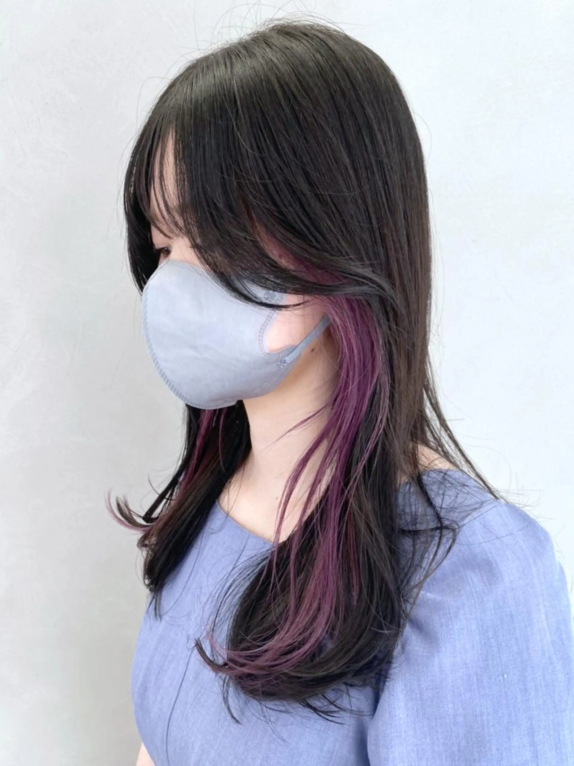 セミロング ヘアアレンジ パーマ カラー ピンクカラー バイオレットカラー カット ヘアカラー トリートメント ITbyALBUM 松戸のヘアスタイル