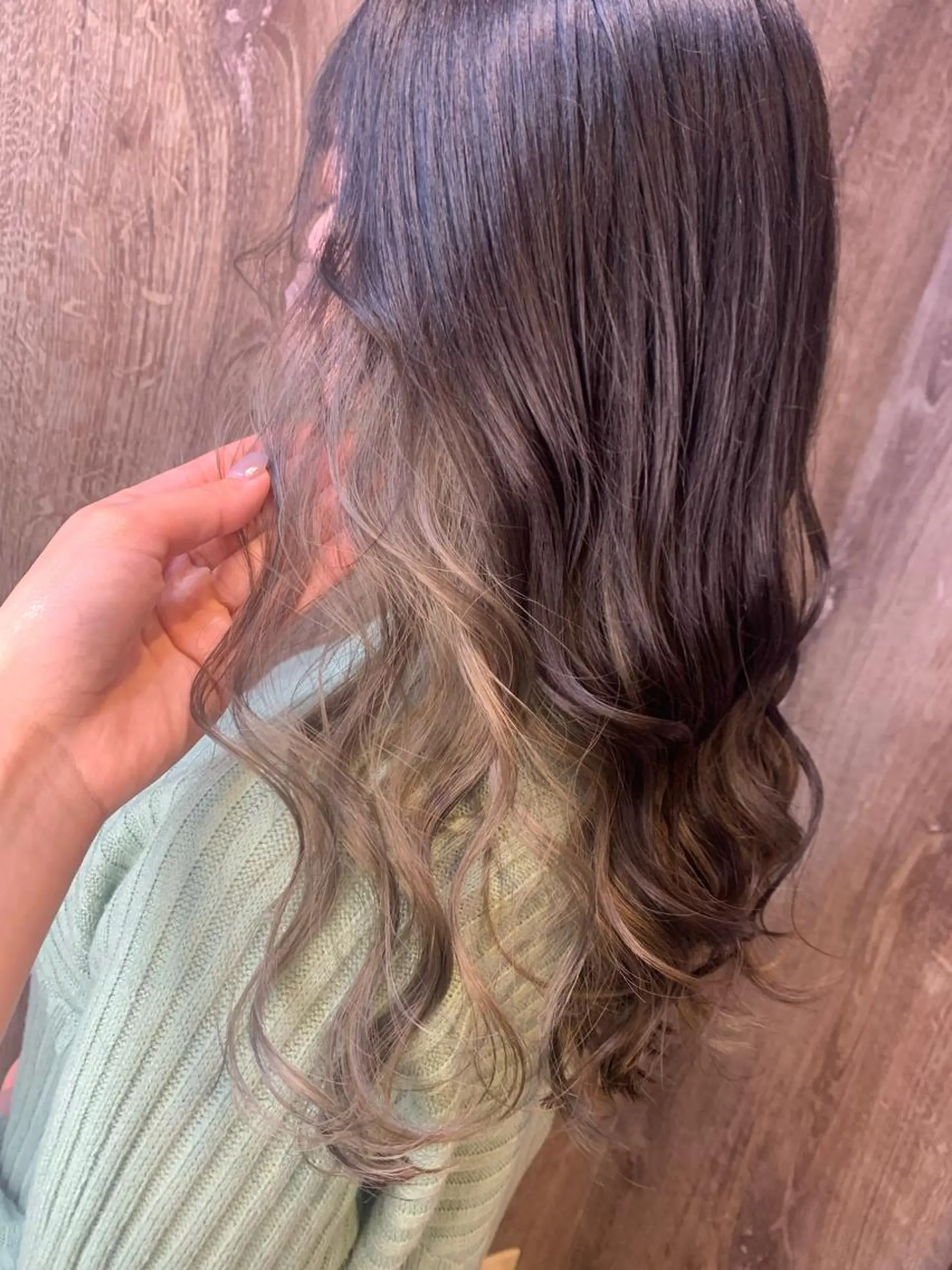 ロング カラー グレージュ インナーカラー ダブルカラー/透明感 /髪質改善/MAHOのヘアスタイル