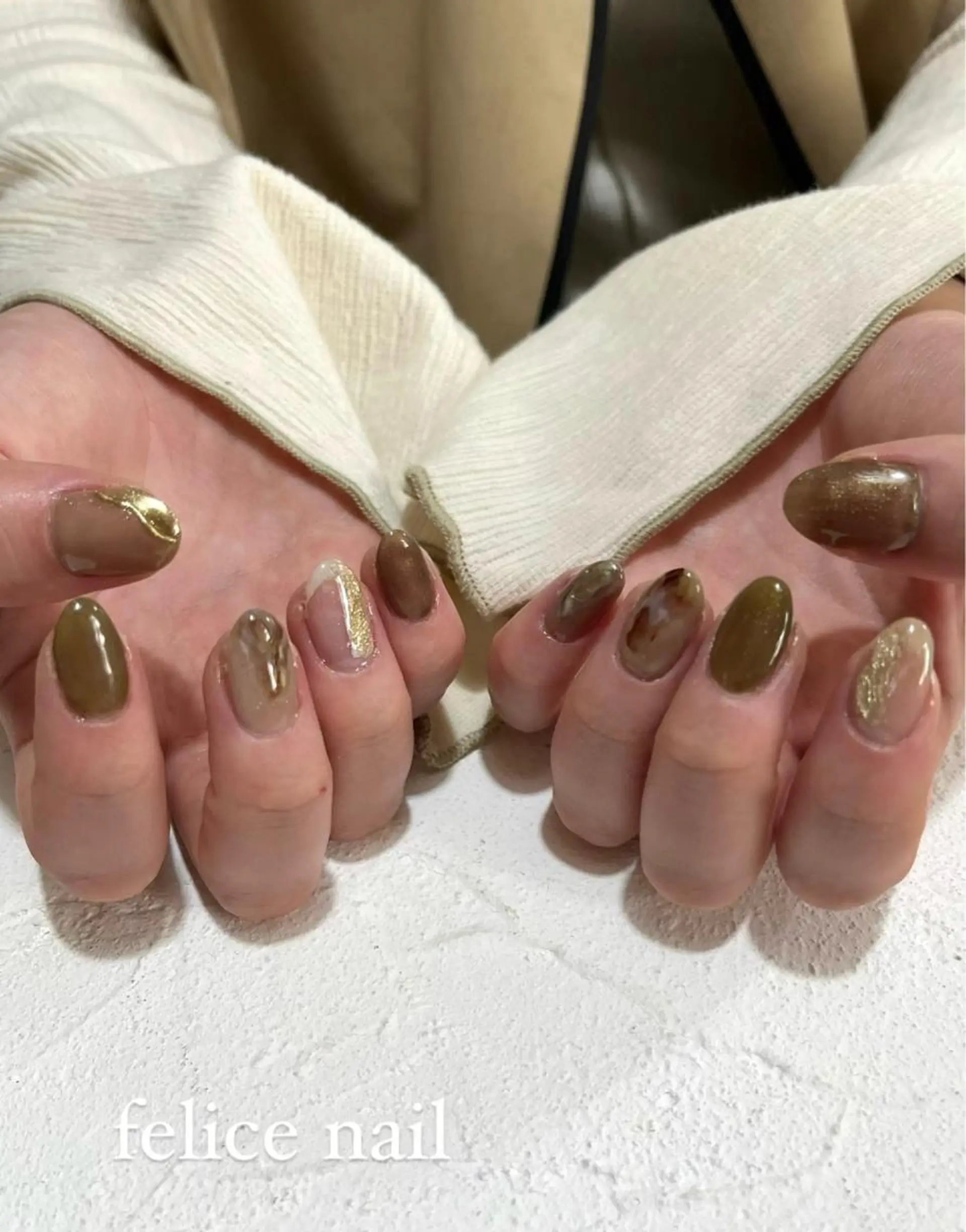 ネイル ジェルネイル ニュアンスネイル オフィスネイル パラジェル felice nailのネイルデザイン