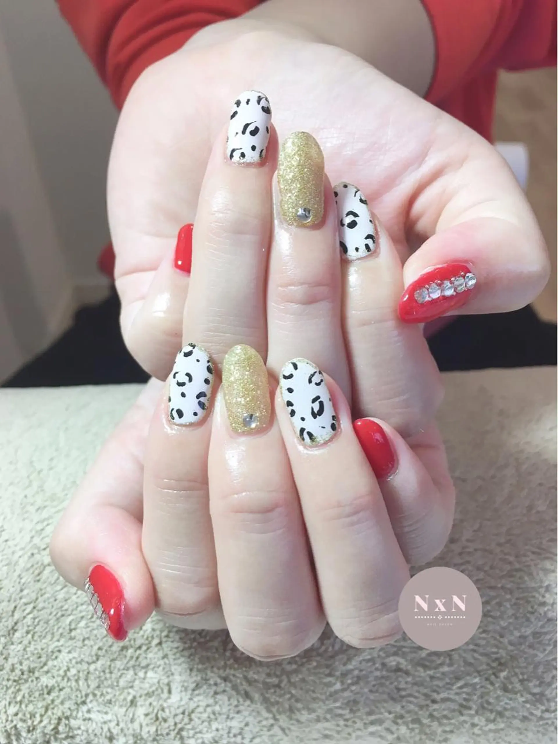 ネイル アニマル柄 ジェルネイル ぷっくりネイル nail salon N×Nのネイルデザイン