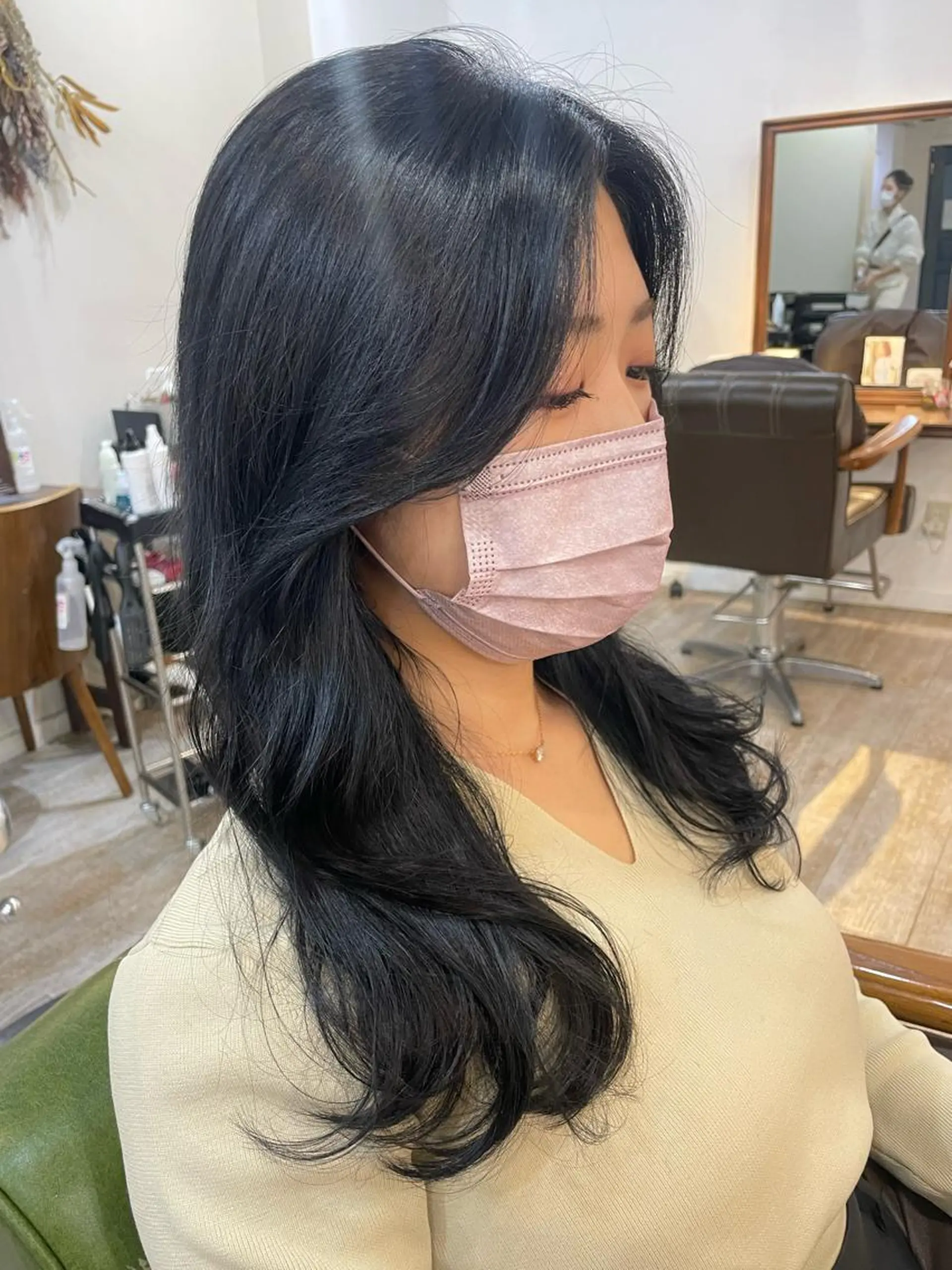 ロング カラー カット ヘアカラー トリートメント ウルフカット/ボブ りなのヘアスタイル