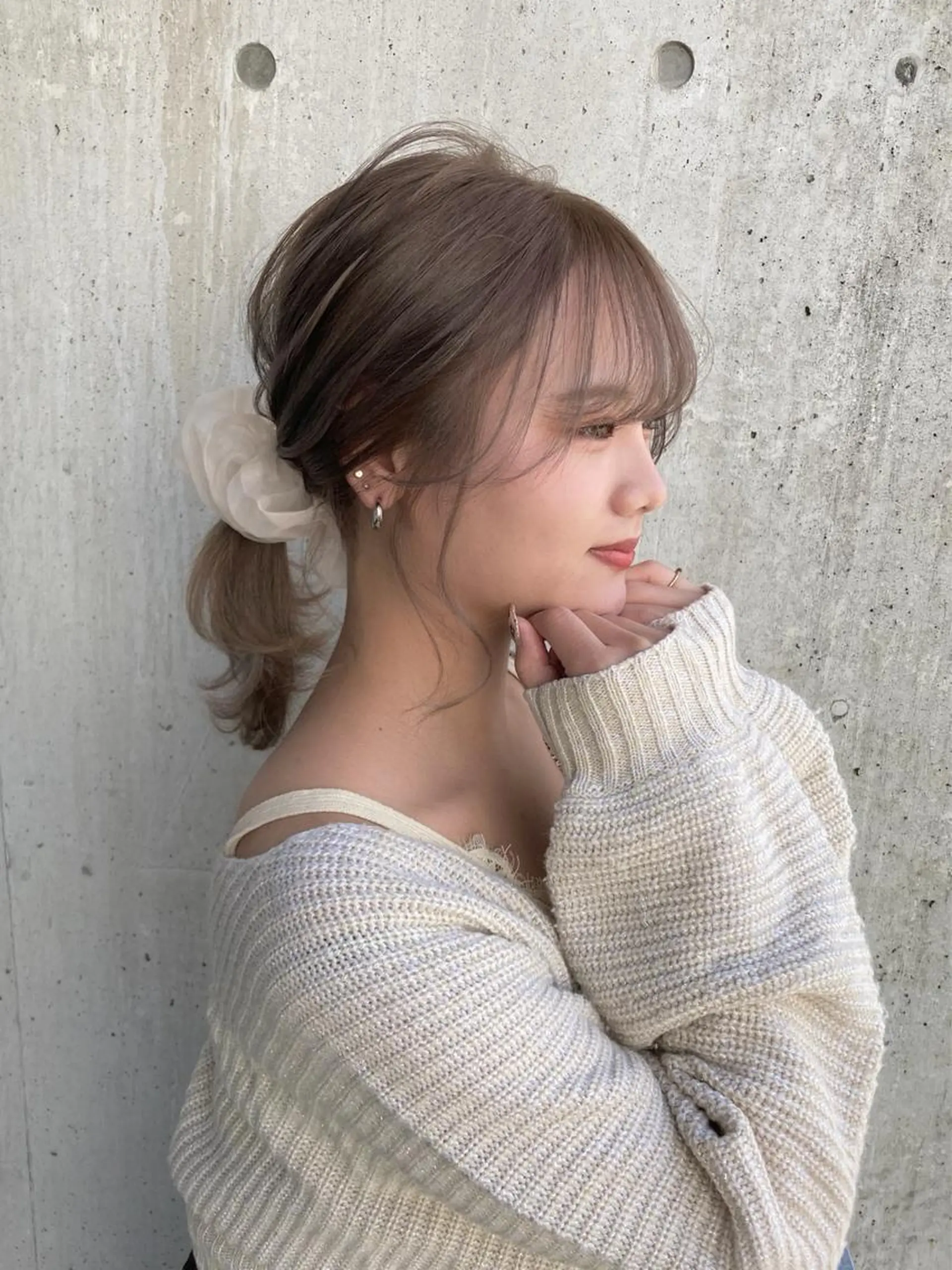 ミディアム ヘアカラー トリートメント 梅山 美侑のヘアスタイル