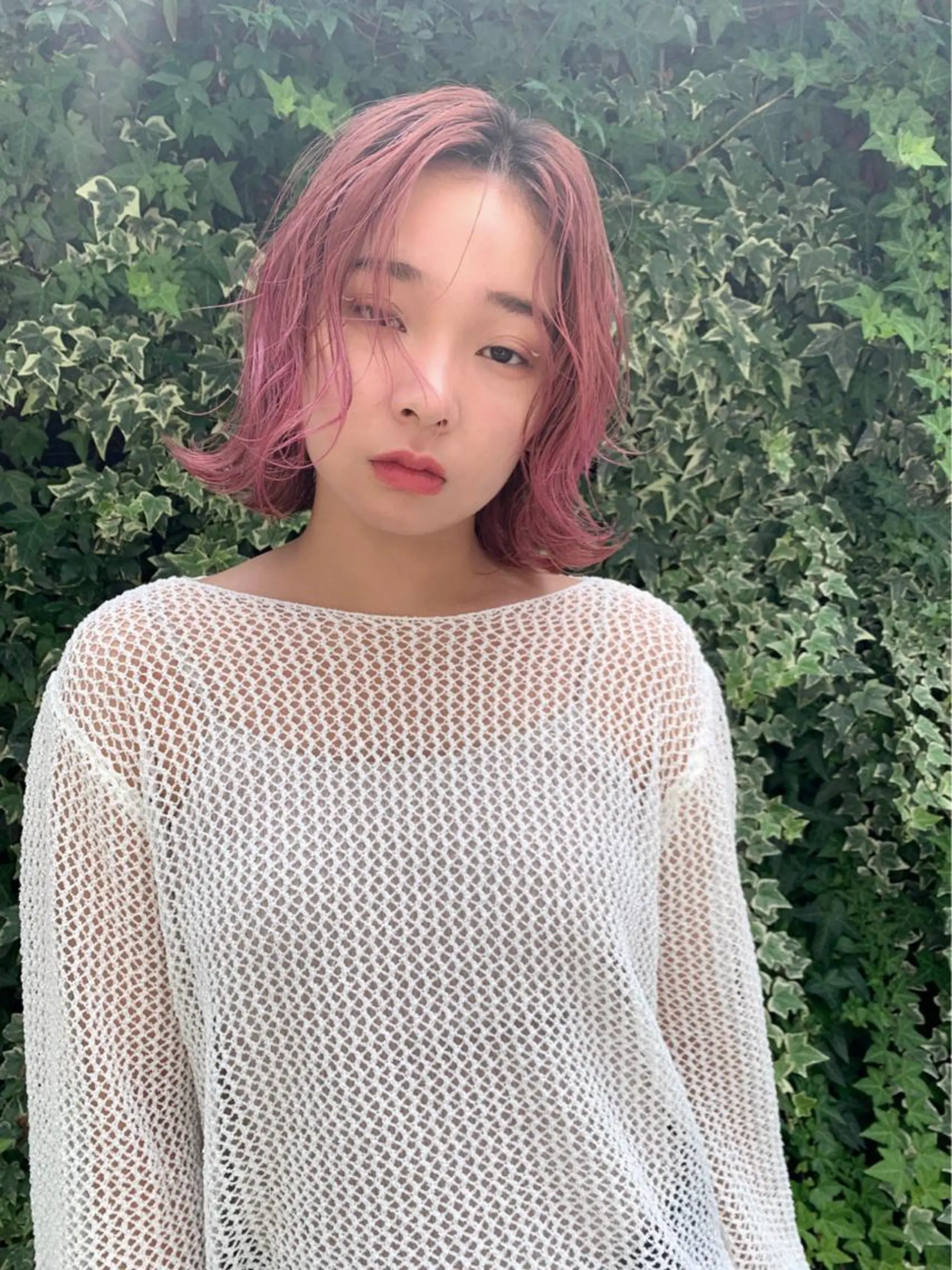 ショート カラー ブリーチ ピンクカラー カット ヘアカラー トリートメント 艶ハイトーン/ヘア アレンジAYAKAのヘアスタイル