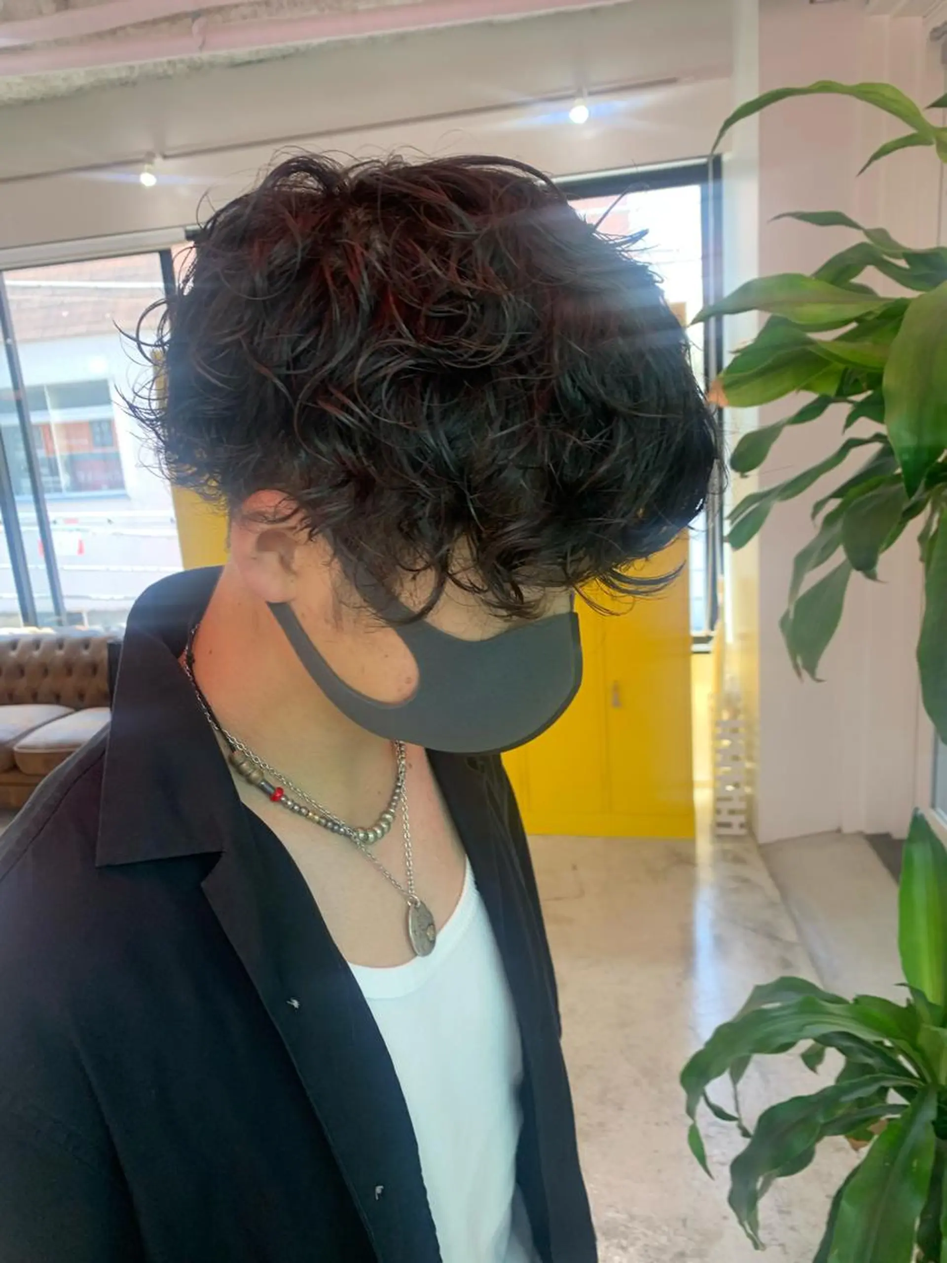 ショート パーマ ヘアアレンジ メンズ 🧨ブリーチー×ボブ レイヤー💎じゅえるのヘアスタイル