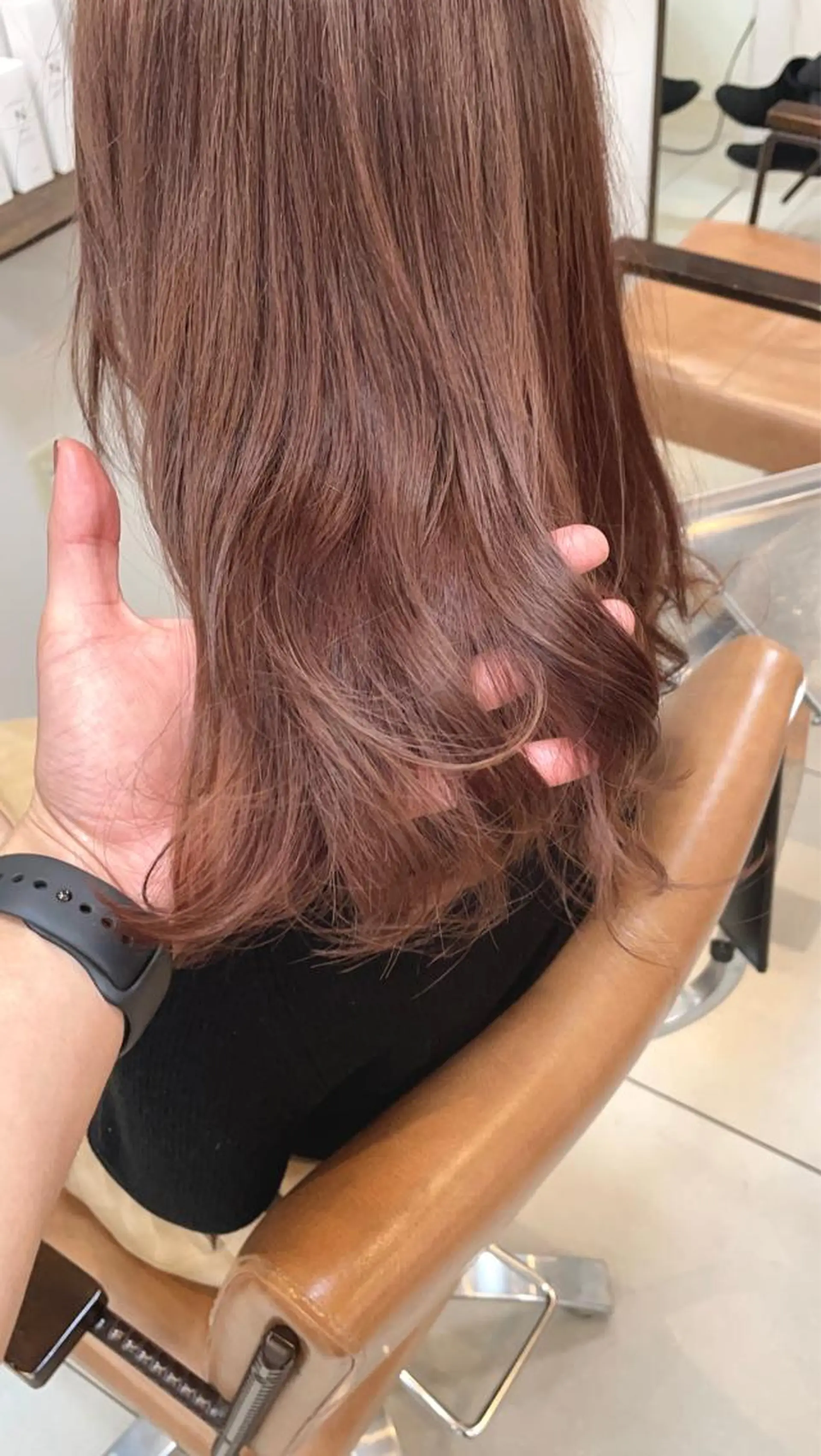 セミロング カット ヘアカラー 明石遼/ベージュ / ピンクのヘアスタイル