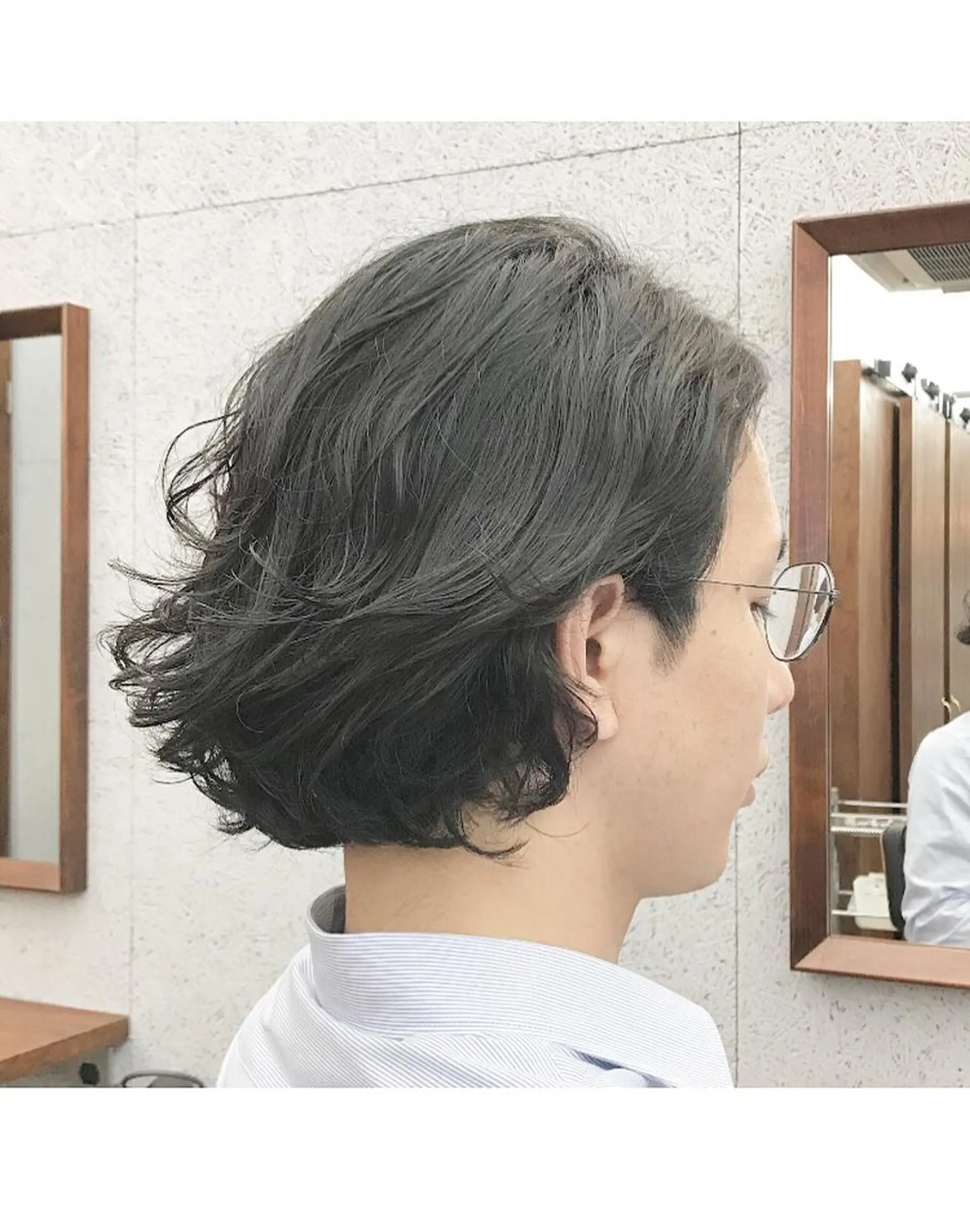 ミディアム メンズ ミディアムパーマ メンズパーマ カット ✂︎ウルフ・ショート ✂︎MIKUNIのヘアスタイル
