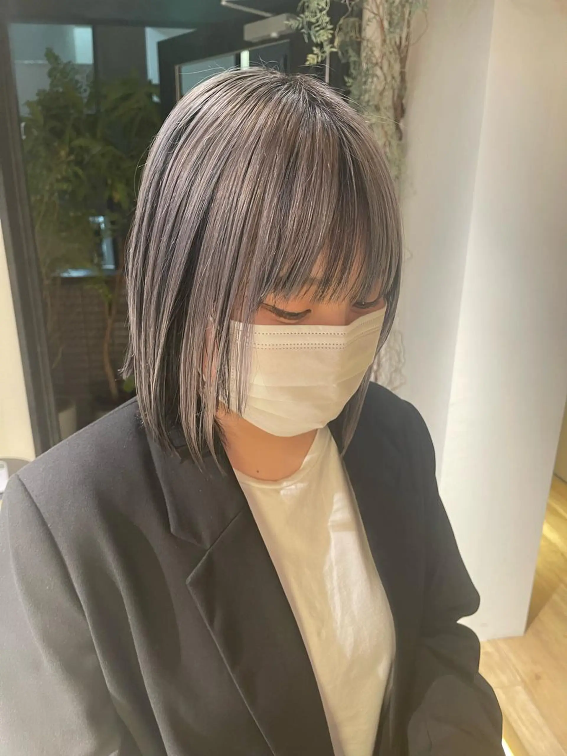 ミディアム 永田 優希のヘアスタイル