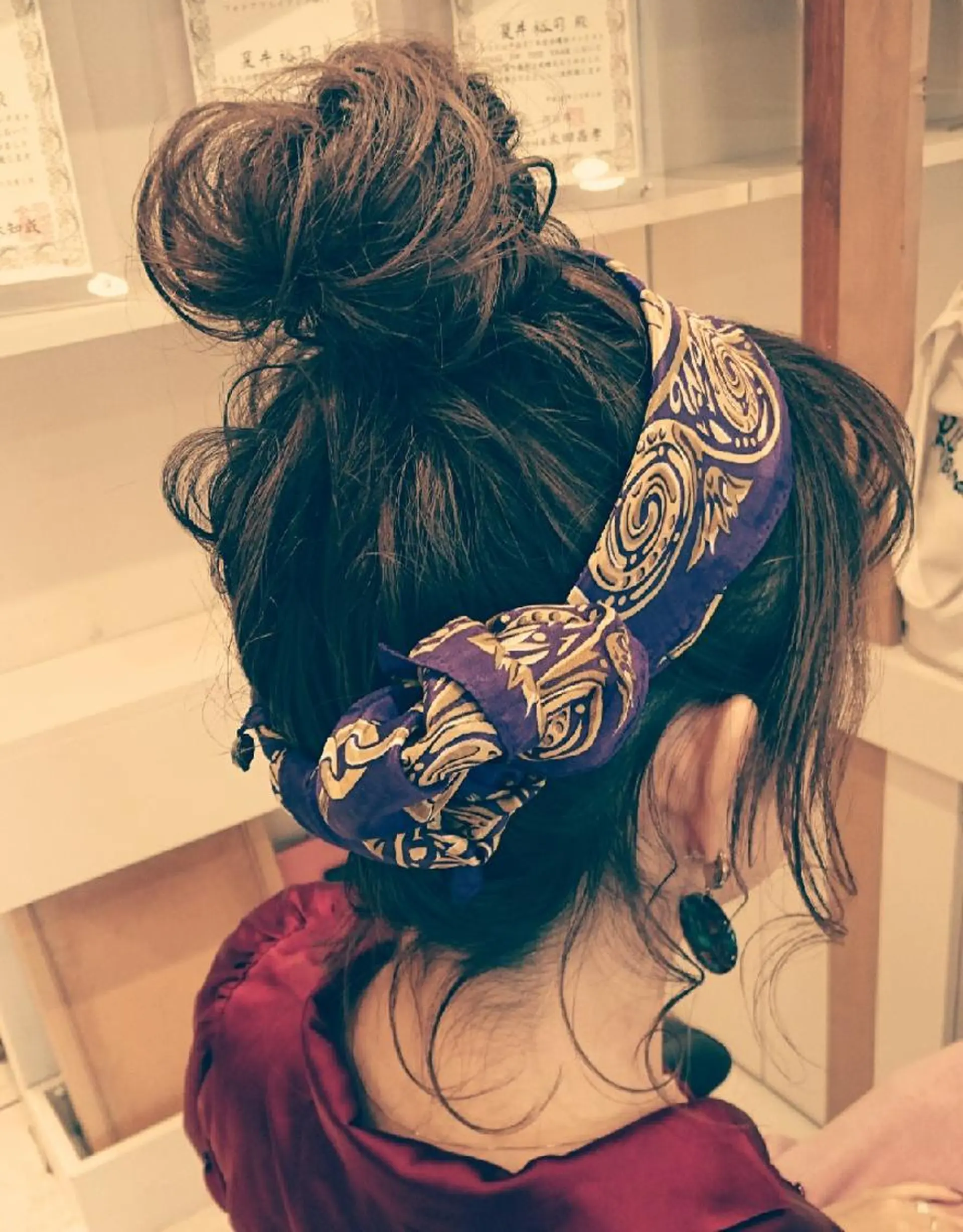 ヘアアレンジ セミロング おくれ毛 ヘアセット/髪質改善 /カラー/TADOのヘアスタイル