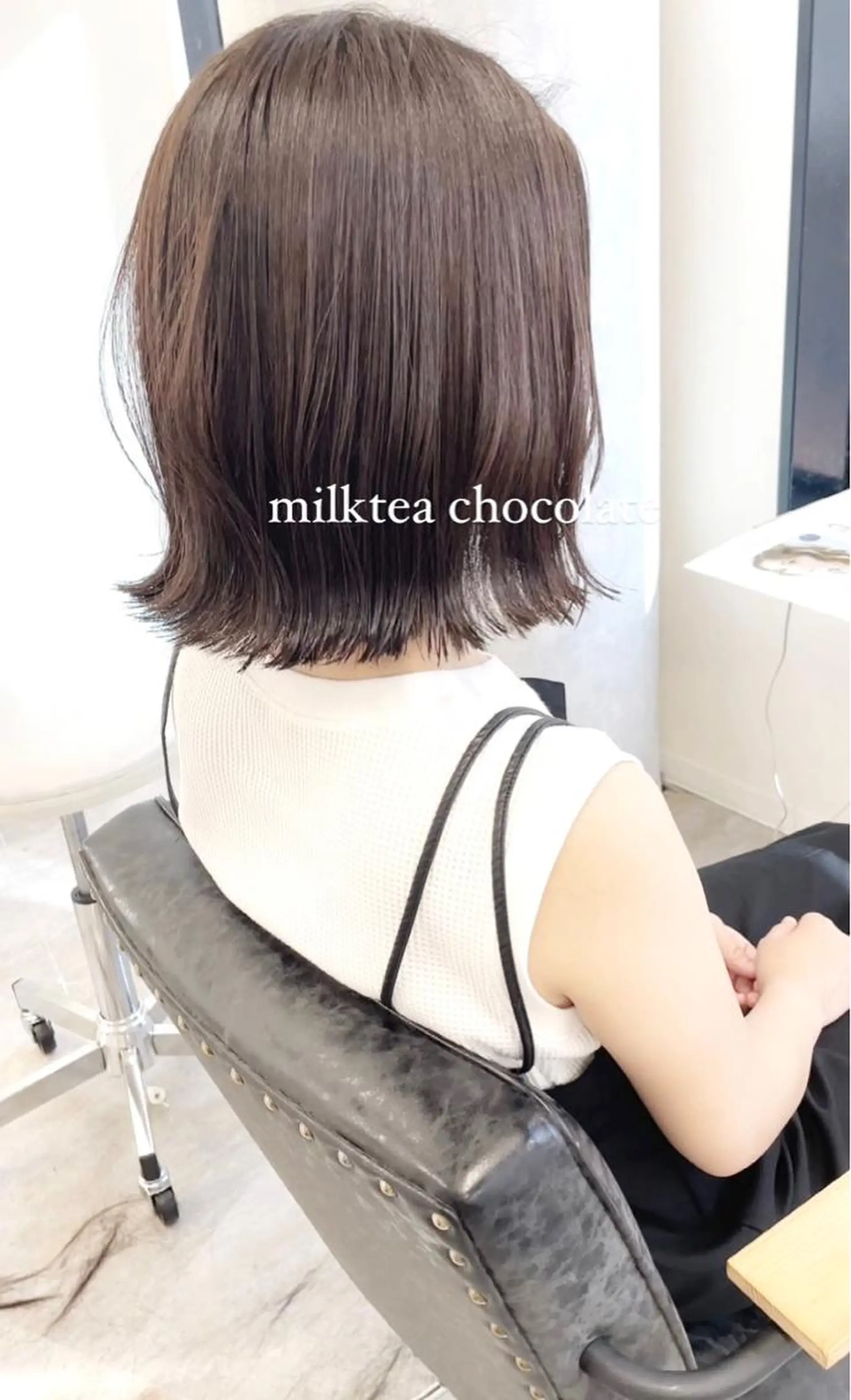 ミディアム カラー misaki🎀 まろみ透け感カラーのヘアスタイル