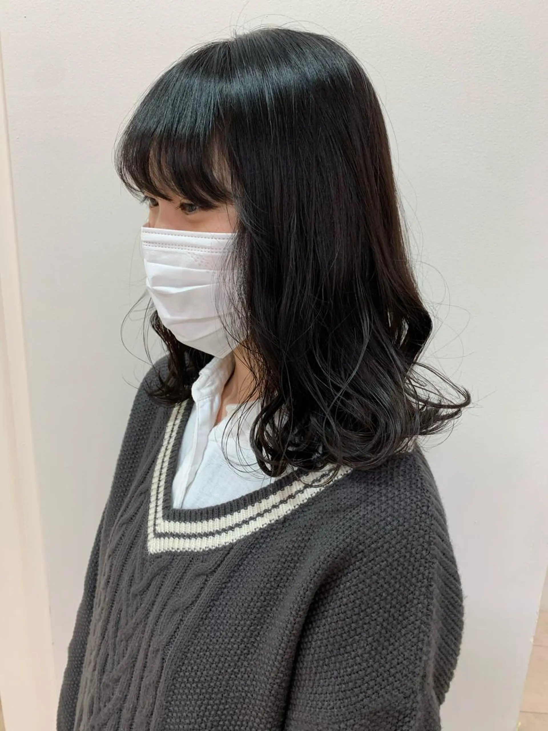 セミロング カラー ヘアカラー ヘッドスパ 顔まわりカット✄ ベージュカラー🧸のヘアスタイル