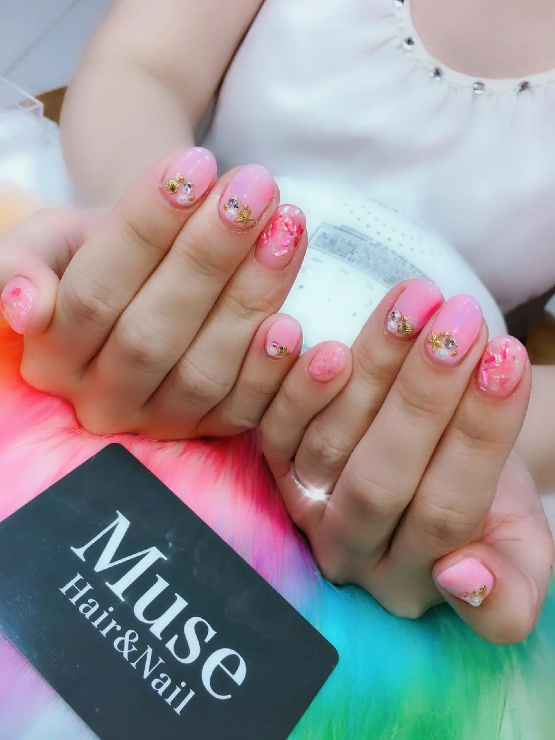 ネイル ピンク 隠れ家一戸建て金町 HIROMI 葛飾区のネイルデザイン