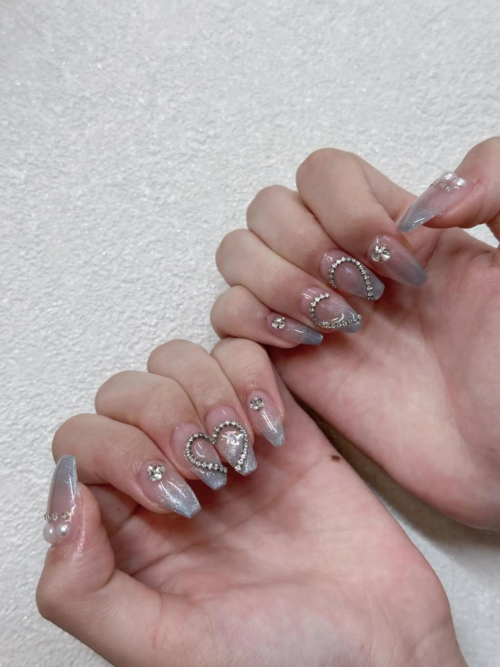 ネイル オーロラネイル ブルー チークネイル フットネイル フレンチネイル ハンドネイル MILO 168 池袋のネイルデザイン