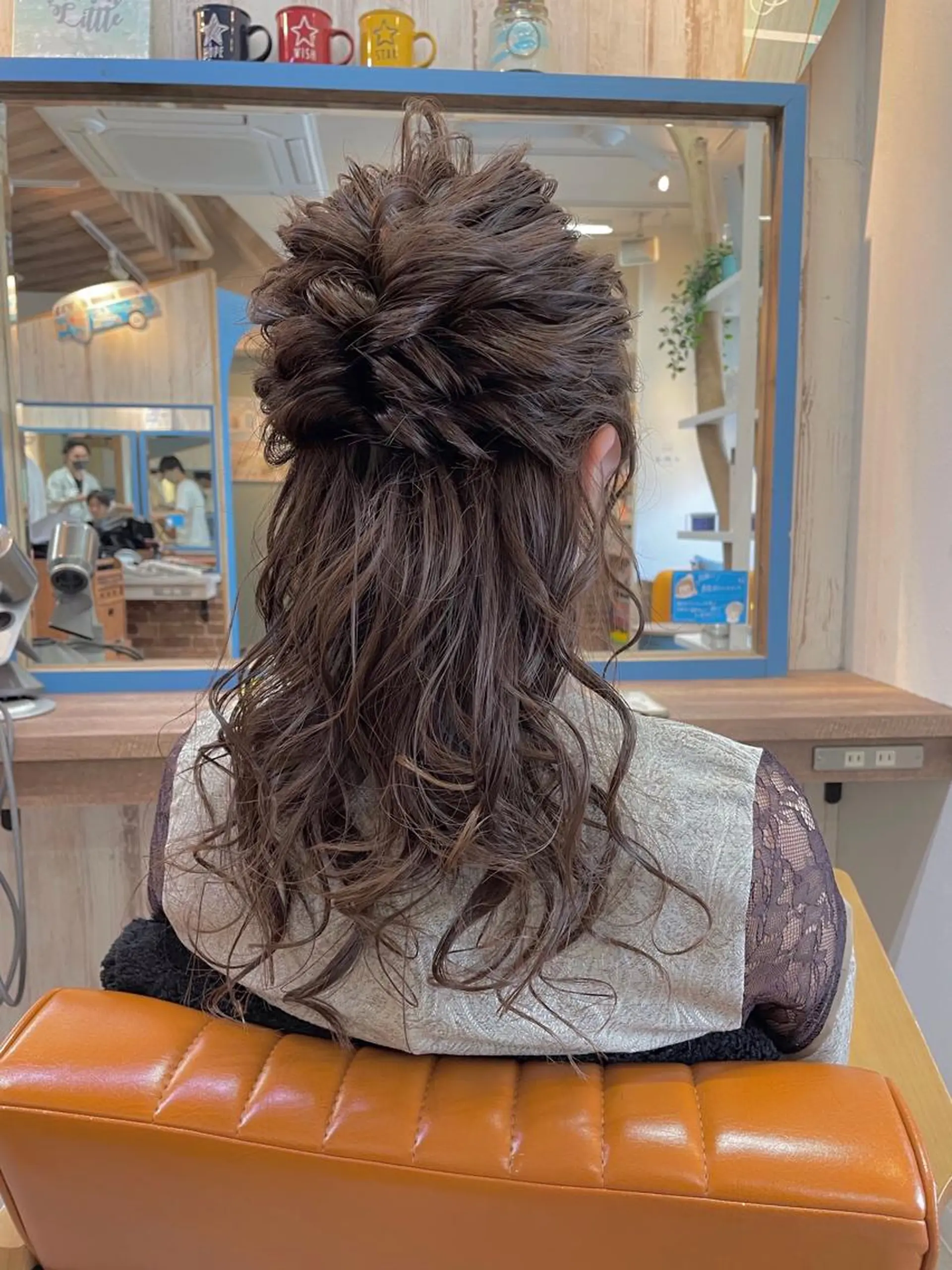 ミディアム ヘアアレンジ ヘアセット カワシマ セイカのヘアスタイル