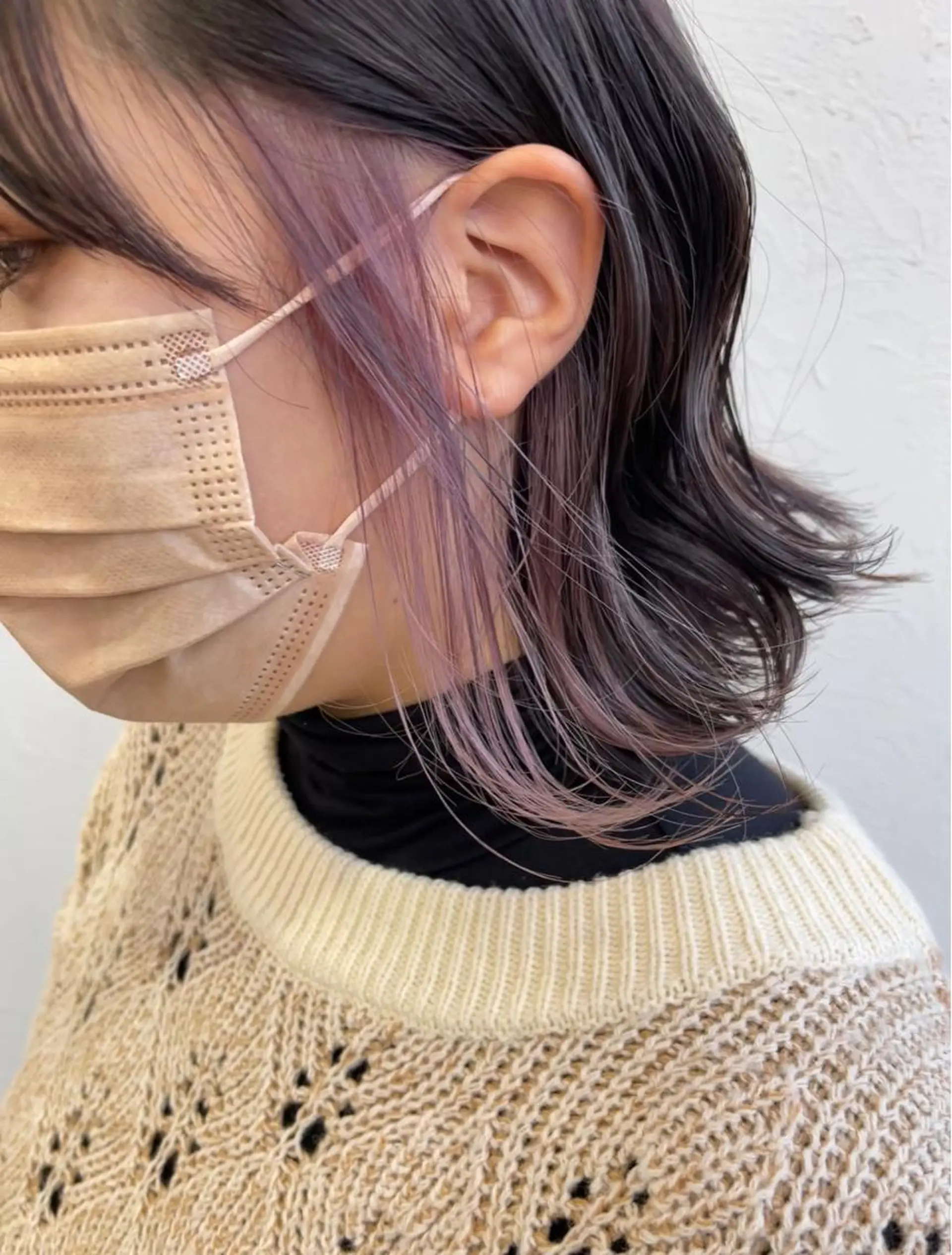 ショート カラー ラベンダーカラー ブリーチダブルカラー 【koide】のヘアスタイル
