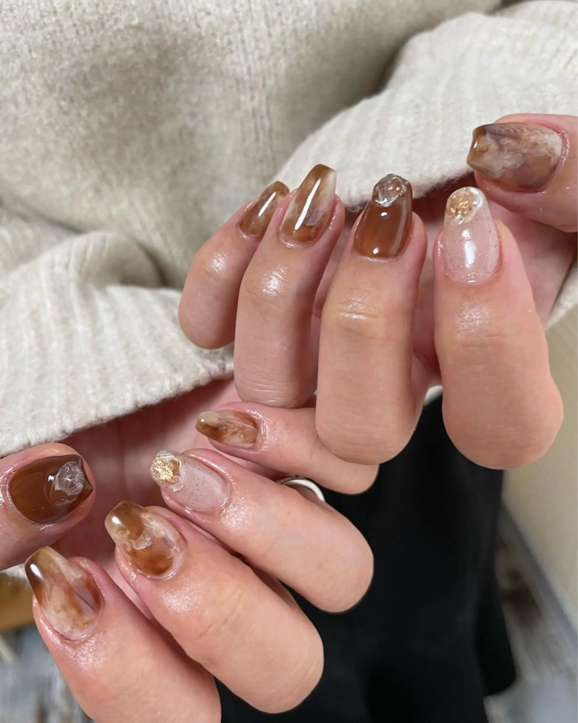 ネイル ハンドネイル 𝑡𝑖𝑎𝑚𓂃 きむらゆきののネイルデザイン