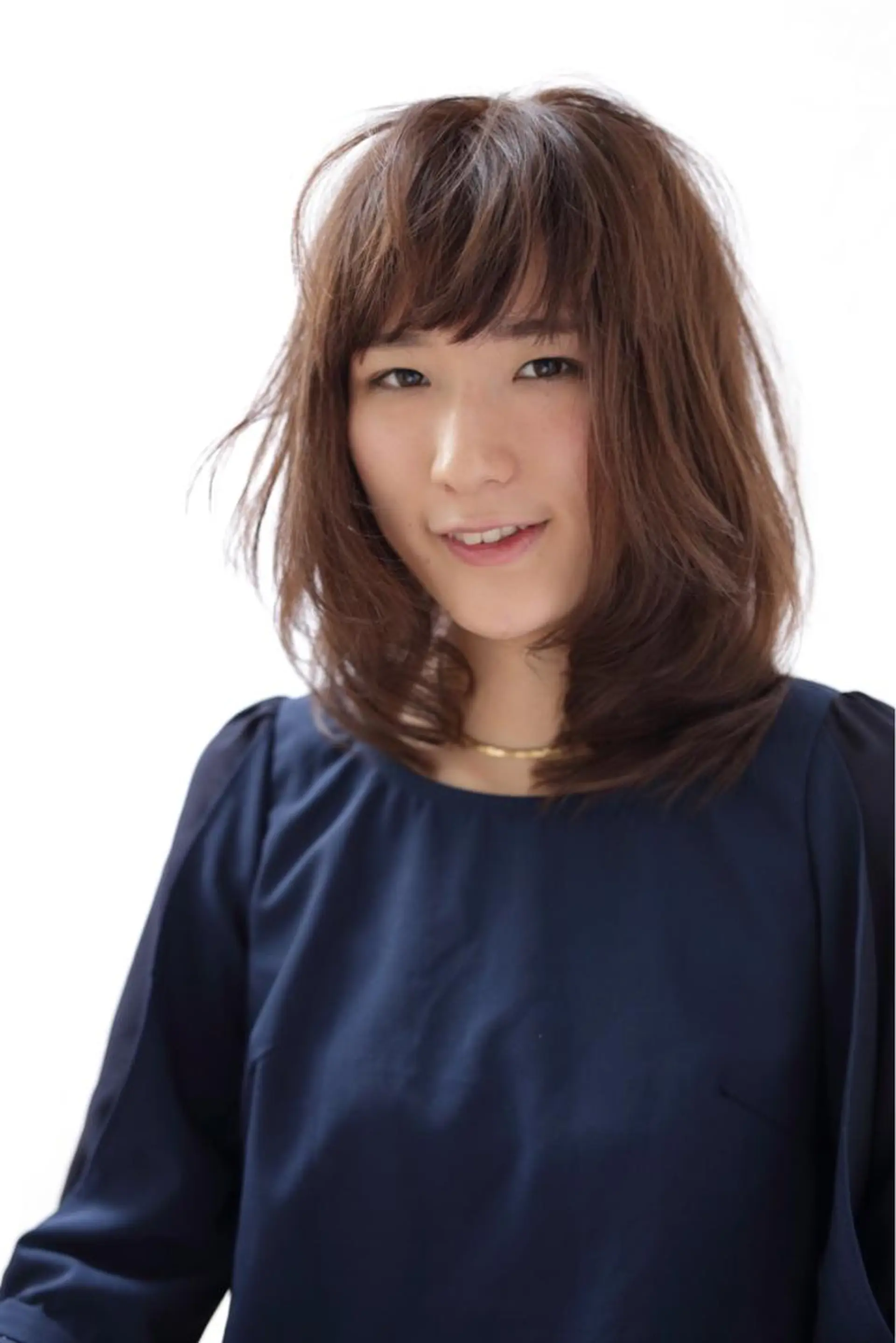 ミディアム セミロング カラー ミディアムレイヤー レイヤーカット タジマ ヤスヒサのヘアスタイル