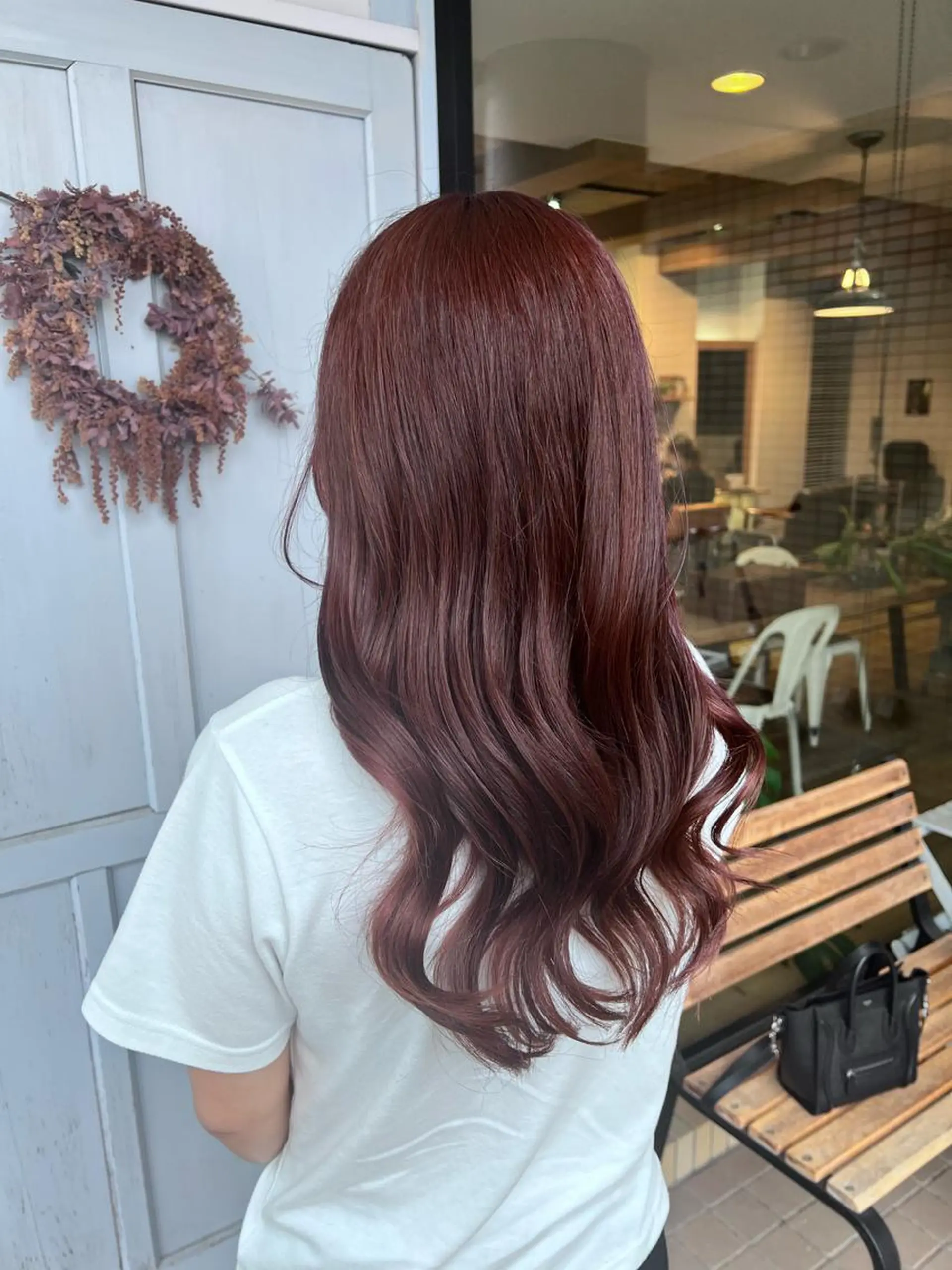 ロング カラー ピンクカラー バイオレットカラー ヘアカラー トリートメント ツキダテ ユイのヘアスタイル