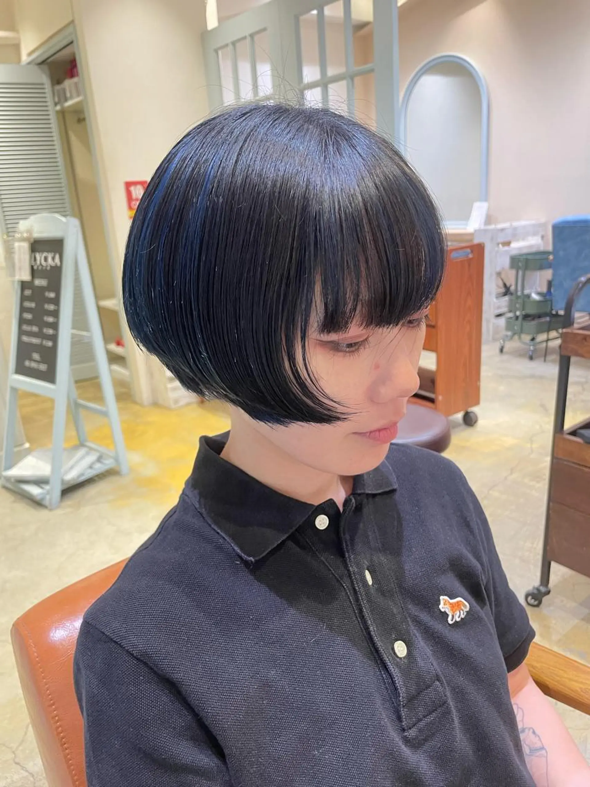 ショート カラー 🌱ぱっつとボブカ ット🌱/Ryotaのヘアスタイル