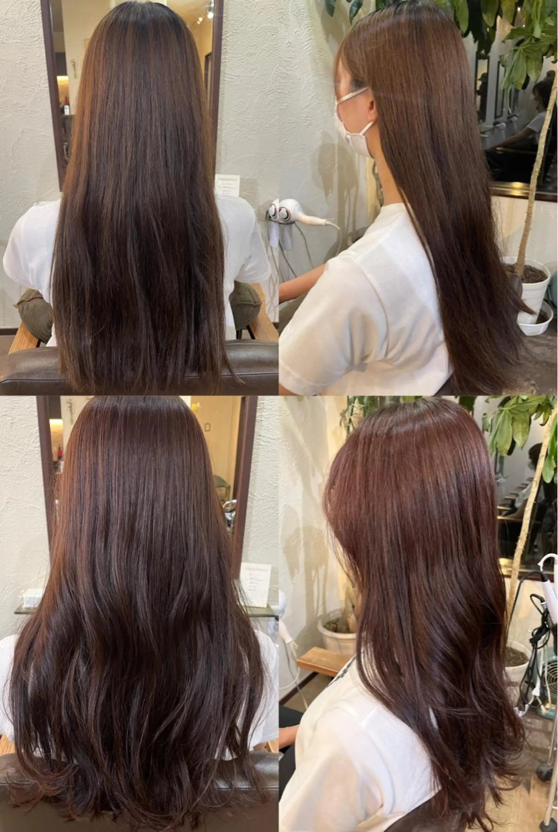 ロング カラー ブラウンカラー ピンクカラー 箱守 さやかのヘアスタイル