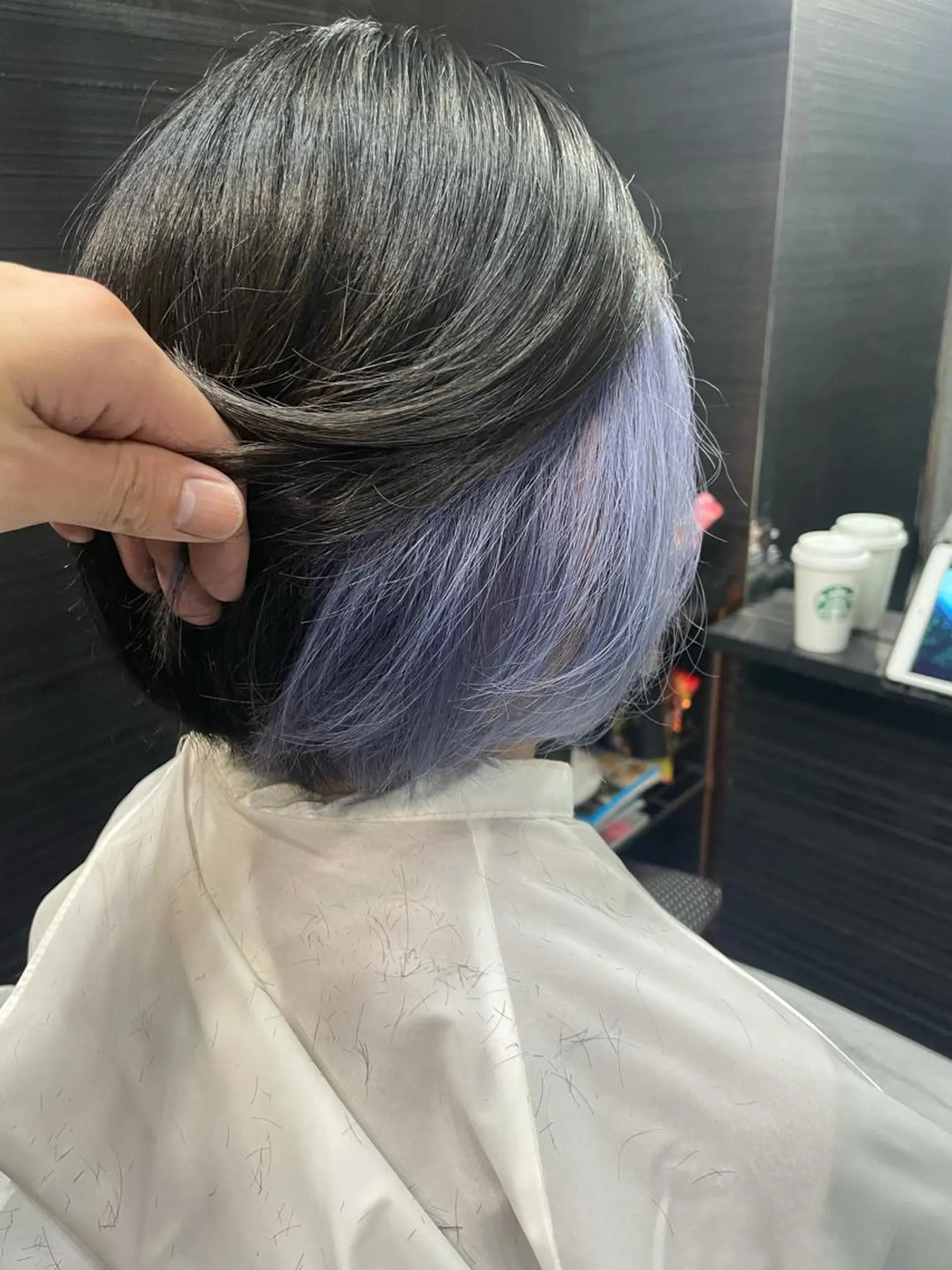 カラー アッシュ ブリーチ ラベンダーカラー ラベンダーアッシュ 山本 雅由のヘアスタイル