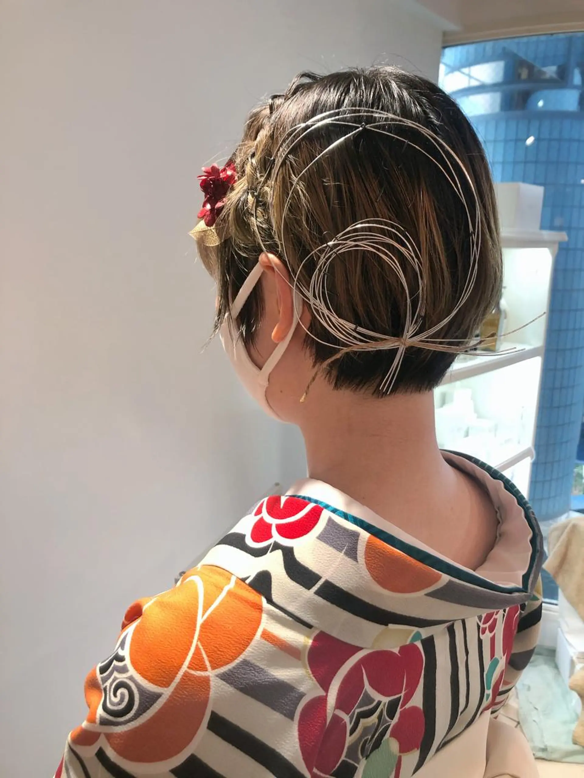 ショート ヘアアレンジ 卒業式のヘアスタイル 着付け 🌟透明感カラー🤍 🩵🌟金子直美🧸のその他イメージ