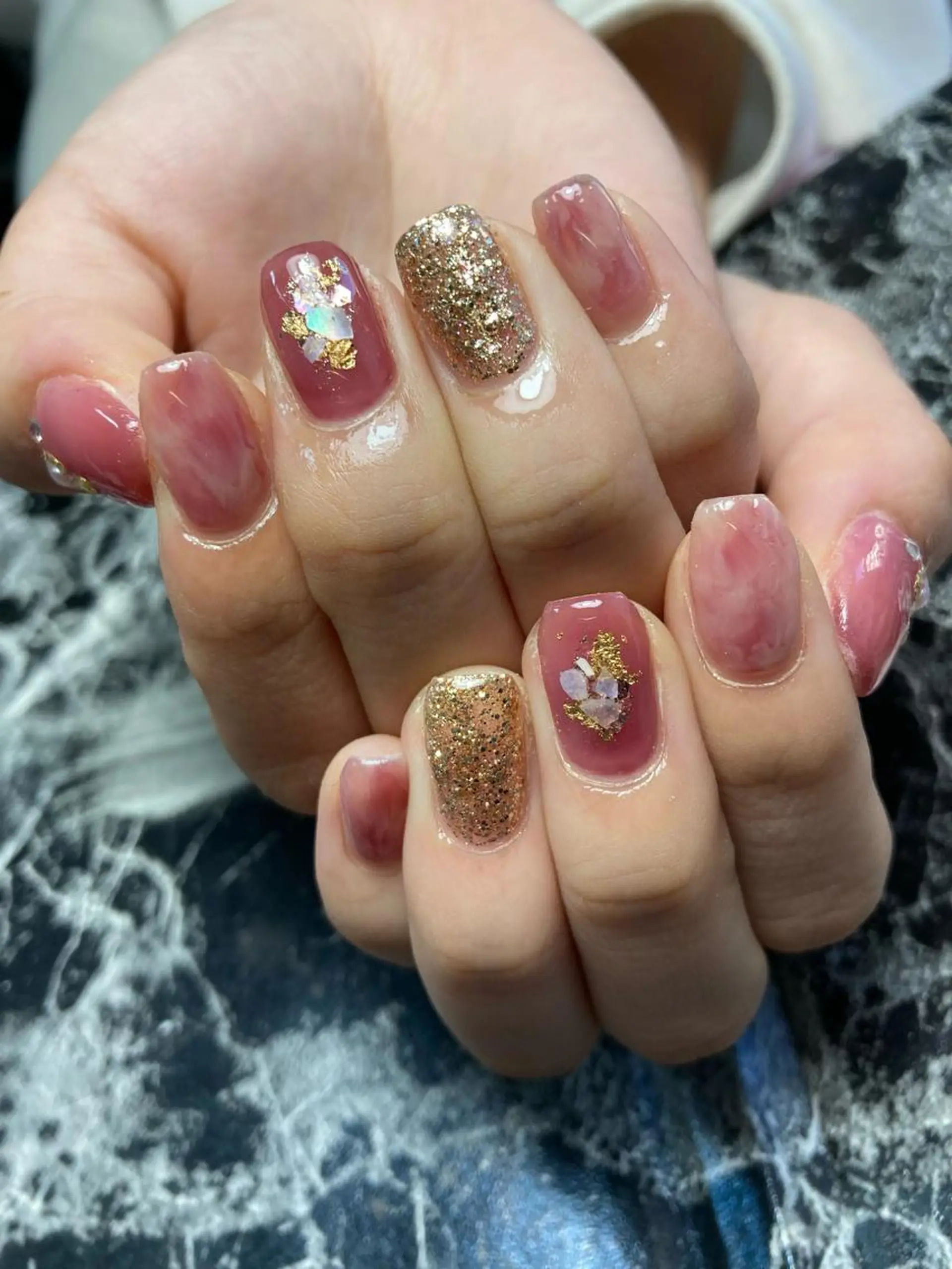 ショート ネイル ハンドネイル ✴︎ Delightのネイルデザイン