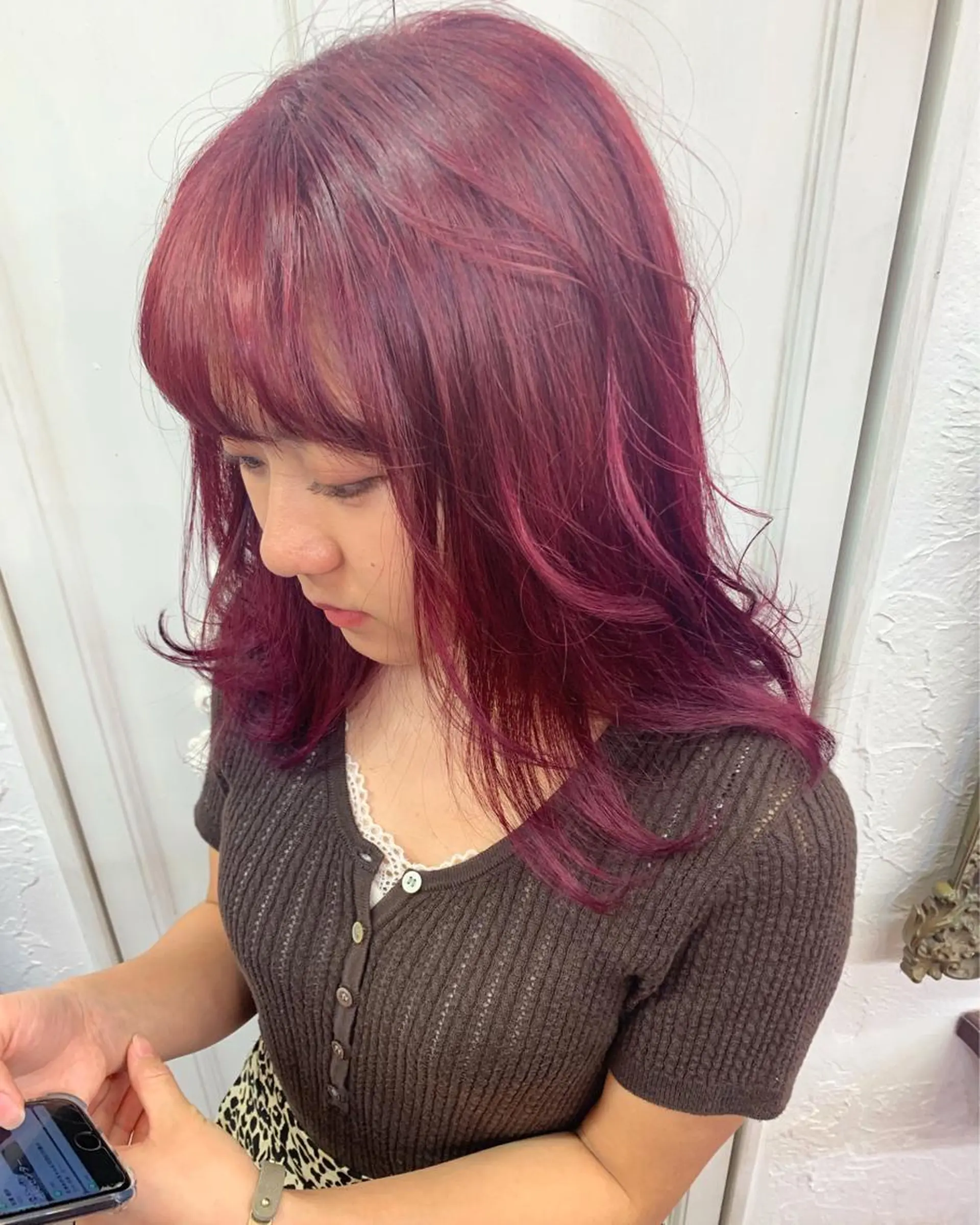 セミロング カラー ピンクベージュ/新潟 万代/高橋桃葉🍑のヘアスタイル