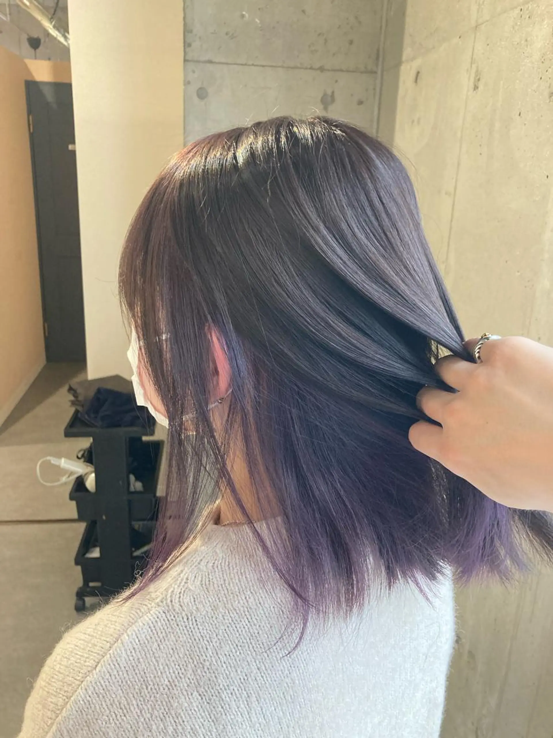 ミディアム カラー 髪質改善.縮毛矯正 ×韓国ヘアyukiのヘアスタイル