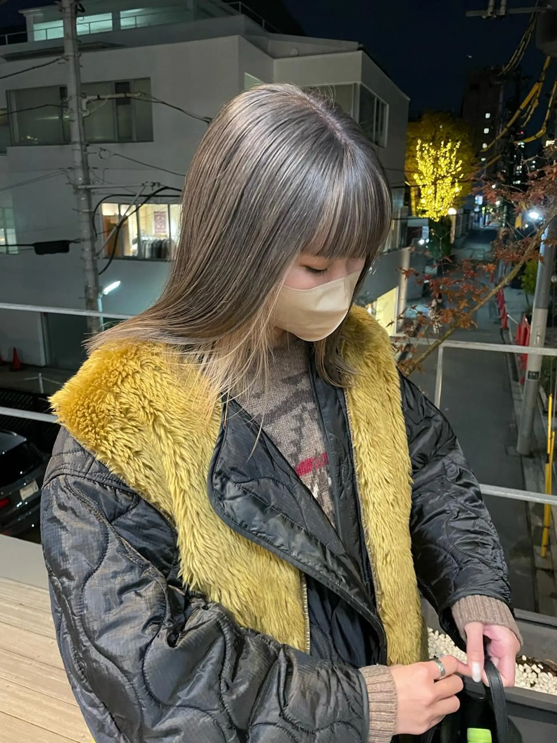 ミディアム カラー カット ヘアカラー トリートメント 佐伯 和佳のヘアスタイル