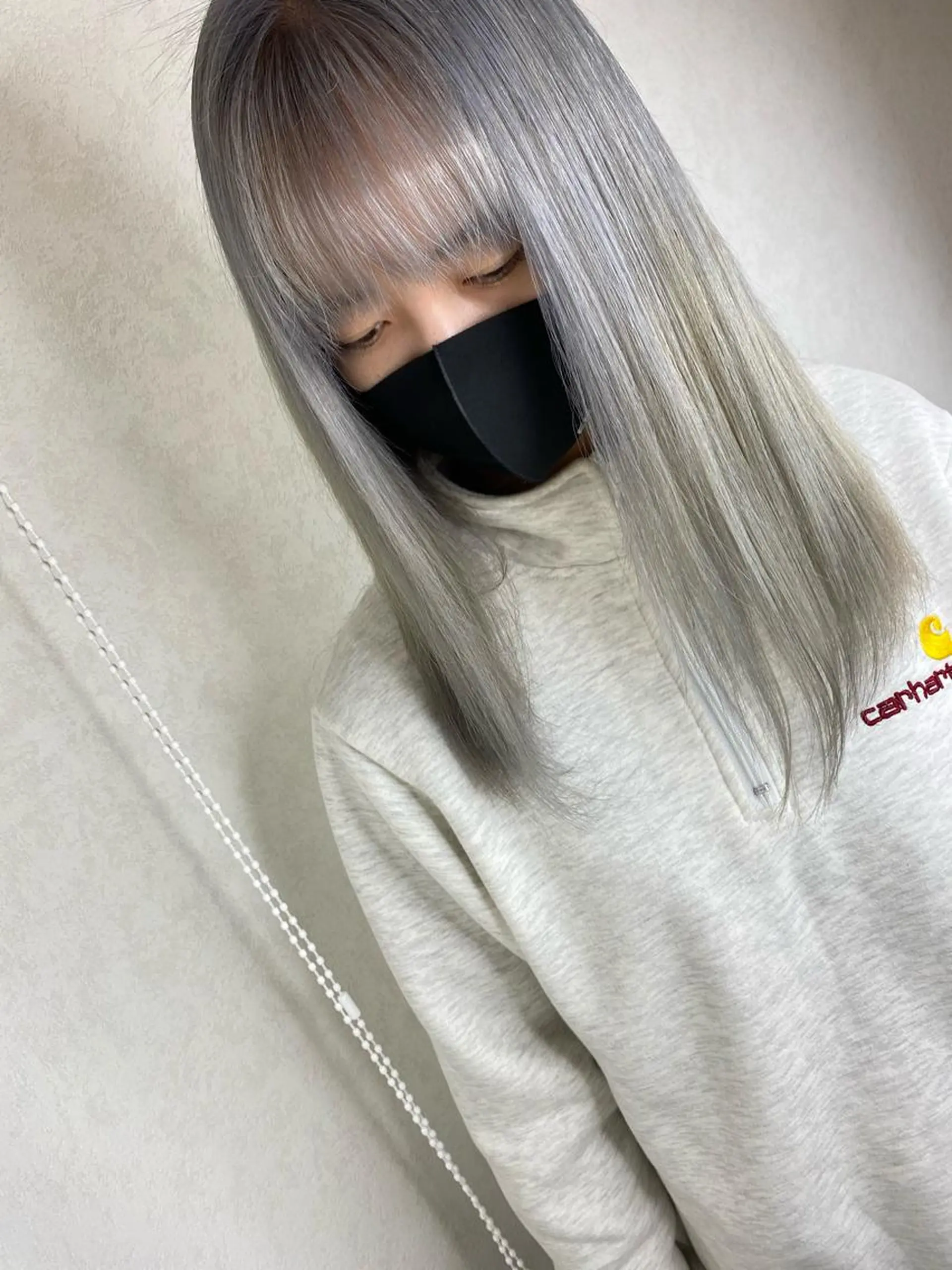 ロング カラー ムトウセイマ/ 縮毛矯正/ブリーチのヘアスタイル