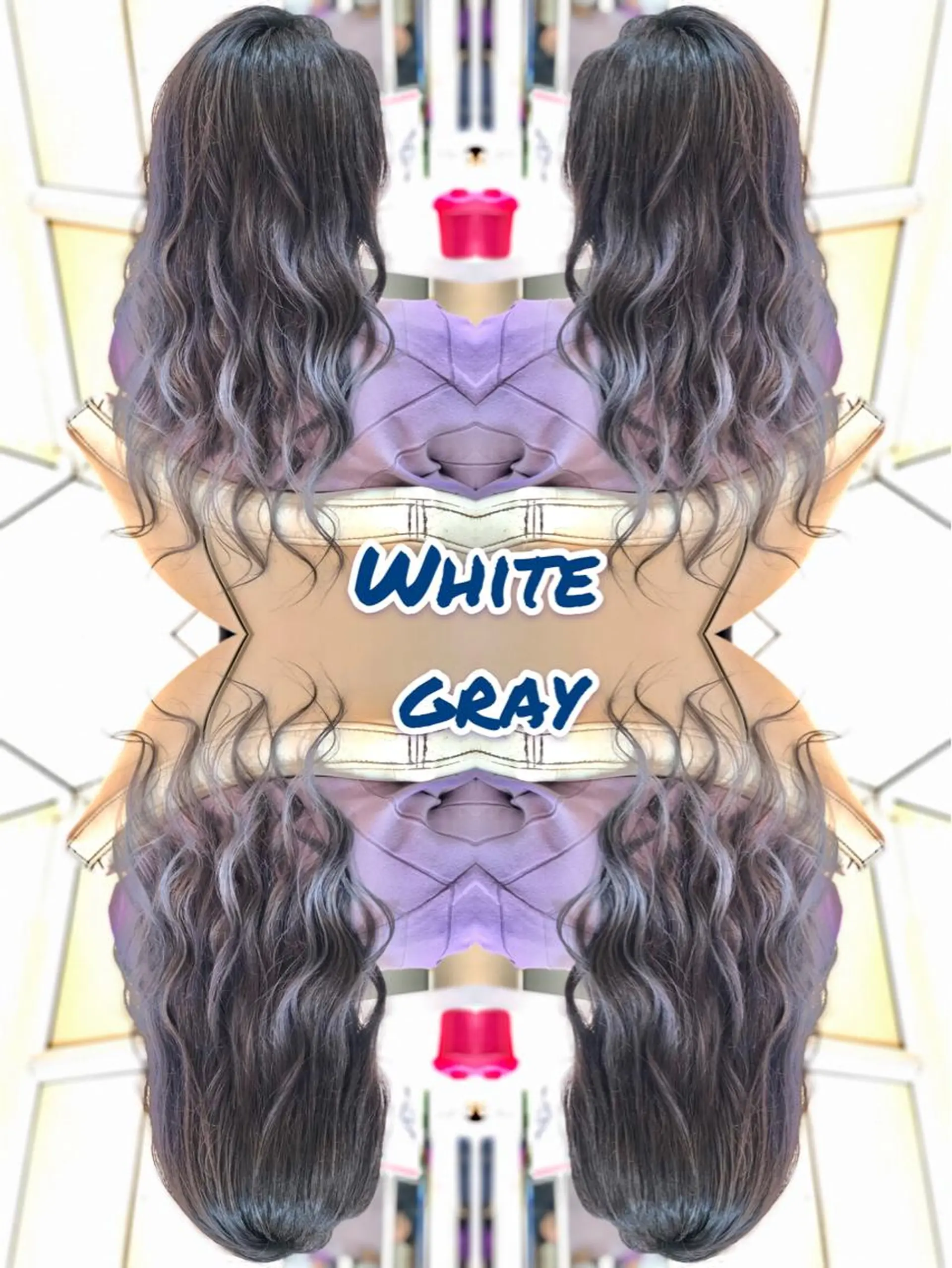 ロング カラー ブリーチ ケアブリーチ グレージュ イルミナカラー 永島 桜のヘアスタイル