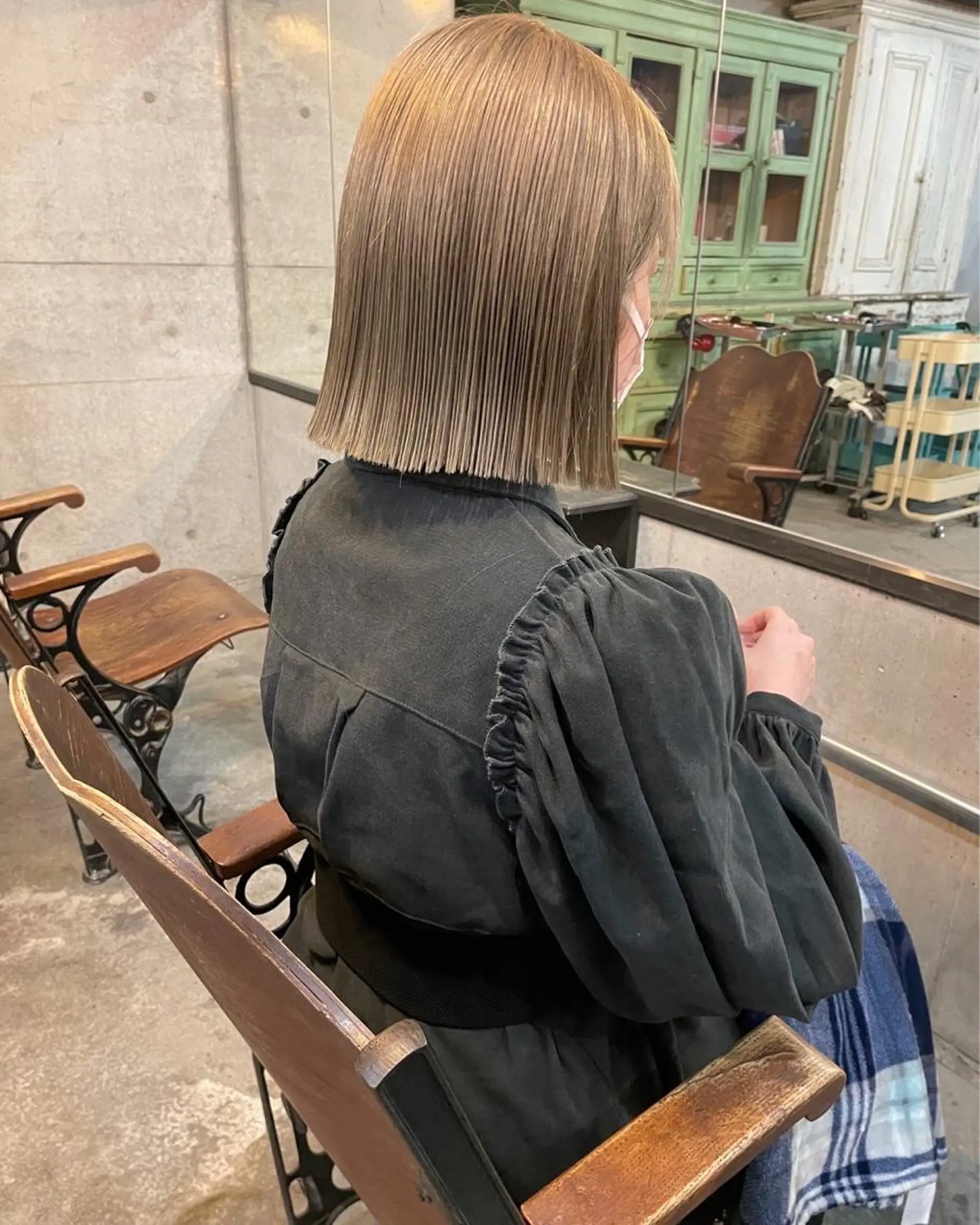 ミディアム カラー ヘアアレンジ メンズ キッズ デザインパーマ メンズカット 郁美のヘアスタイル