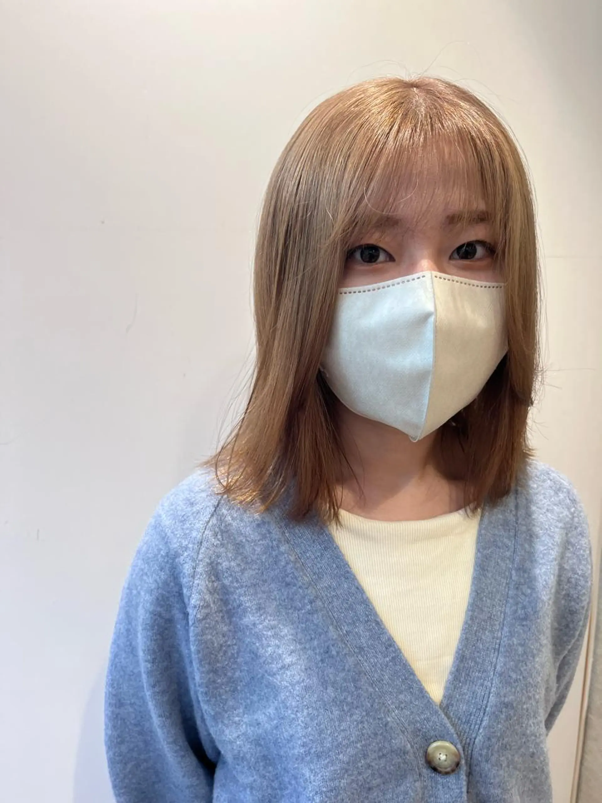 ミディアム カラー ベージュカラー ミルクティーベージュ ヘアカラー dogstar小林諒 パーマ/レイヤーのヘアスタイル