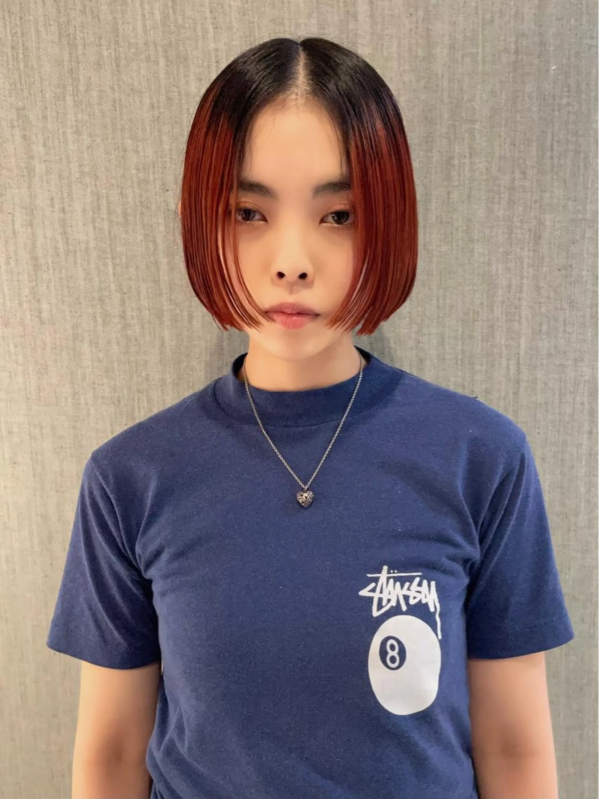 ショート カラー オレンジ オレンジピンク ピンクカラー ボブ カット ヘアカラー トリートメント SALOWIN所属・ブリーチ🪡 ボブ🐬レイヤーのヘアスタイル