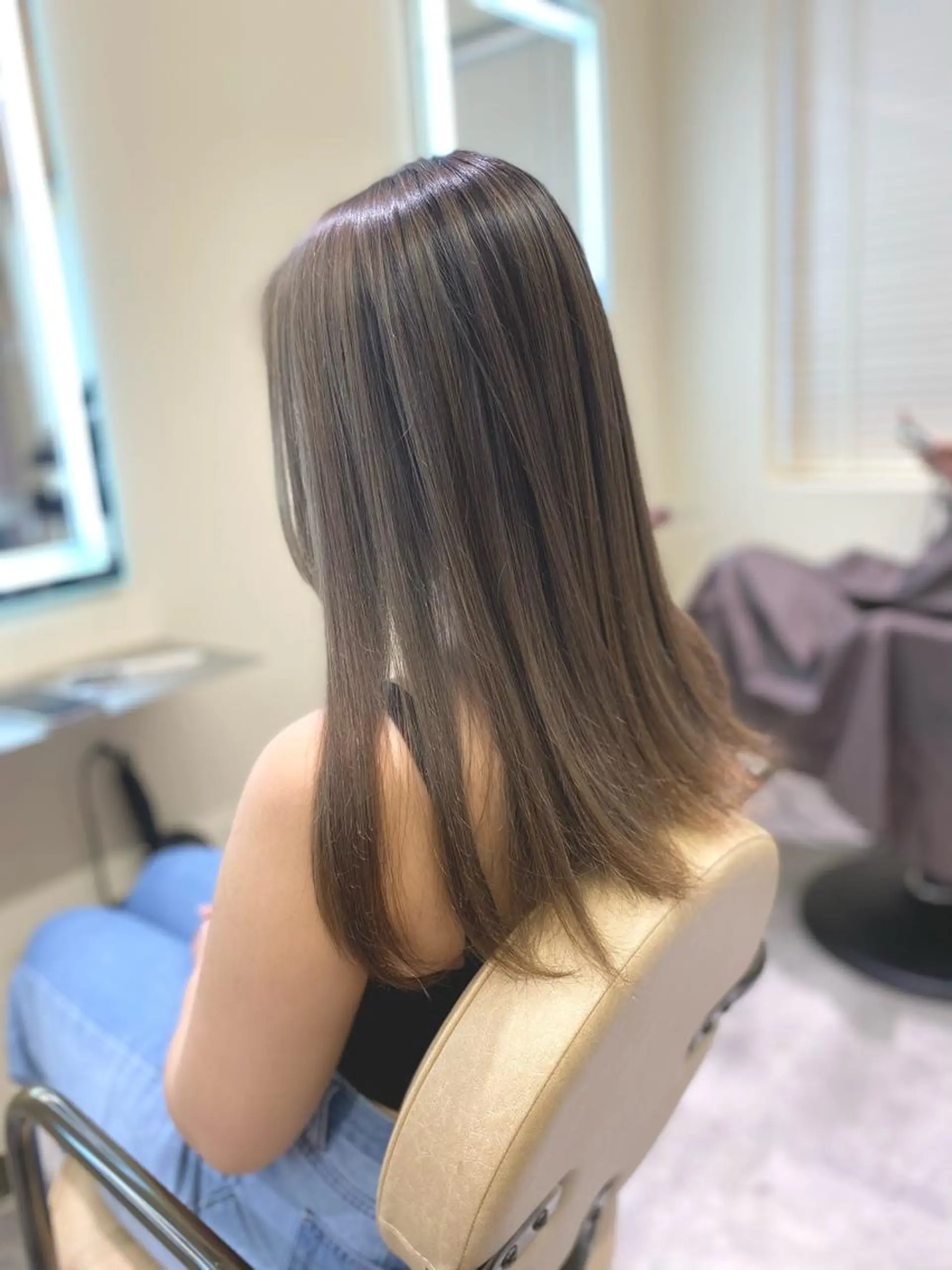 ロング カラー バレイヤージュ ブリーチ レイヤーカット カット ヘアカラー トリートメント opus 店長大和 レイヤー/赤み消しのヘアスタイル