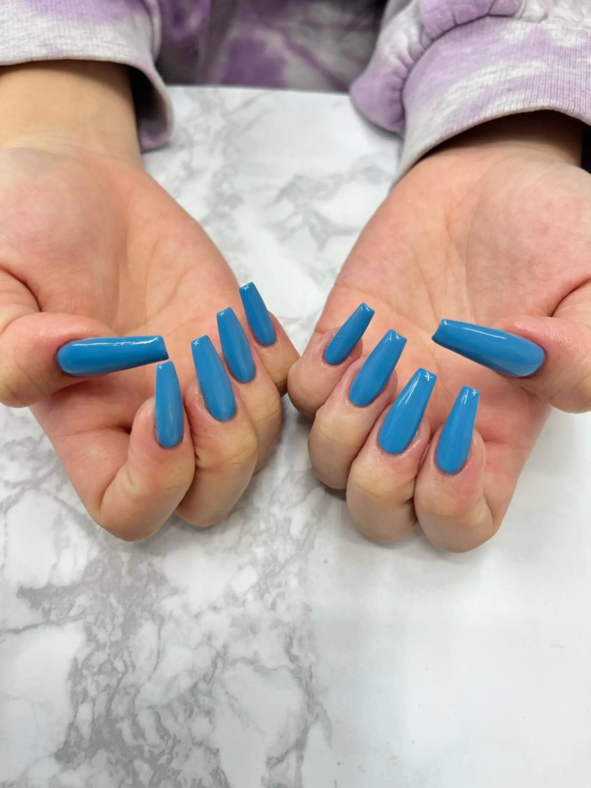 ネイル 長さ出し ワンカラーネイル éclat-nail salon-所属・松本 ゆみかのネイルデザイン
