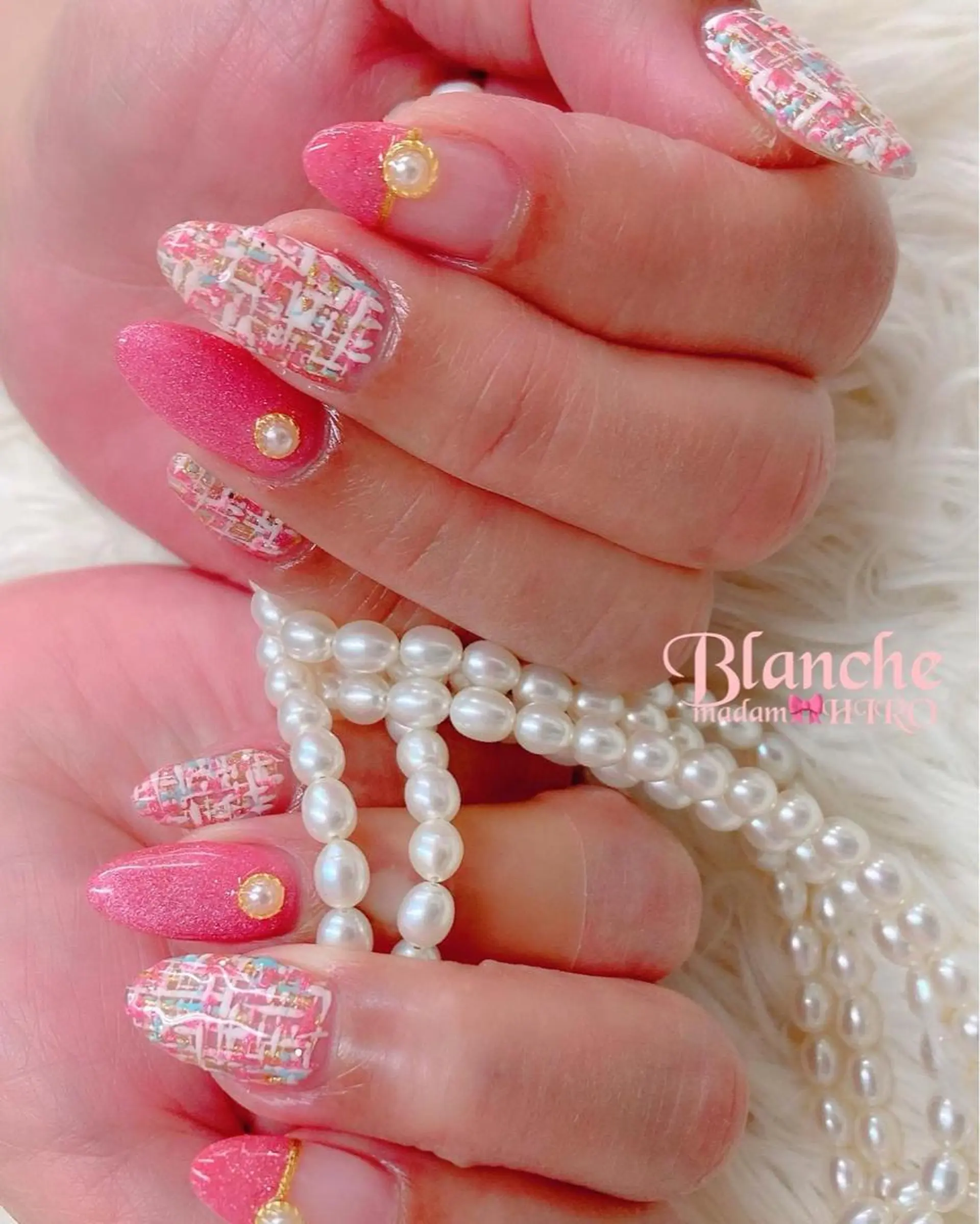 ネイル ピンク ハンドネイル Lianネイル 寛子Lianのネイルデザイン