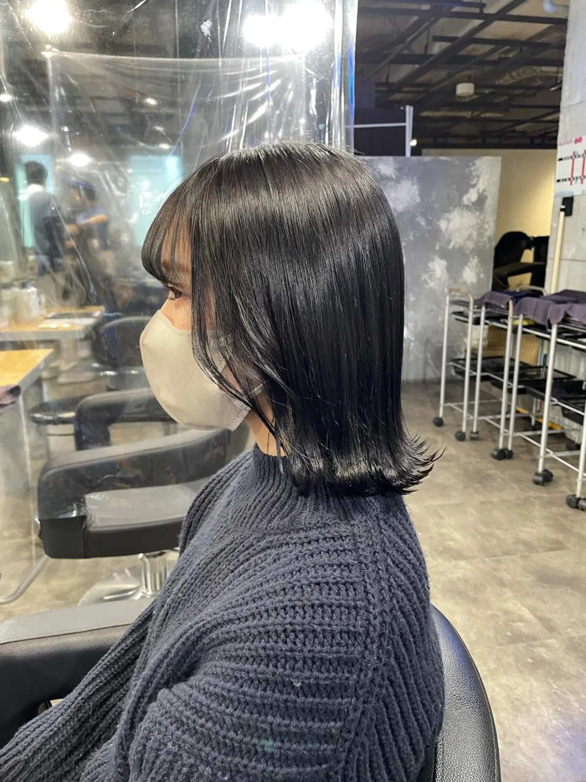 ミディアム カラー カット ヘアカラー トリートメント ヘッドスパ ヘアセット ベージュカラー💖 やすひろのヘアスタイル
