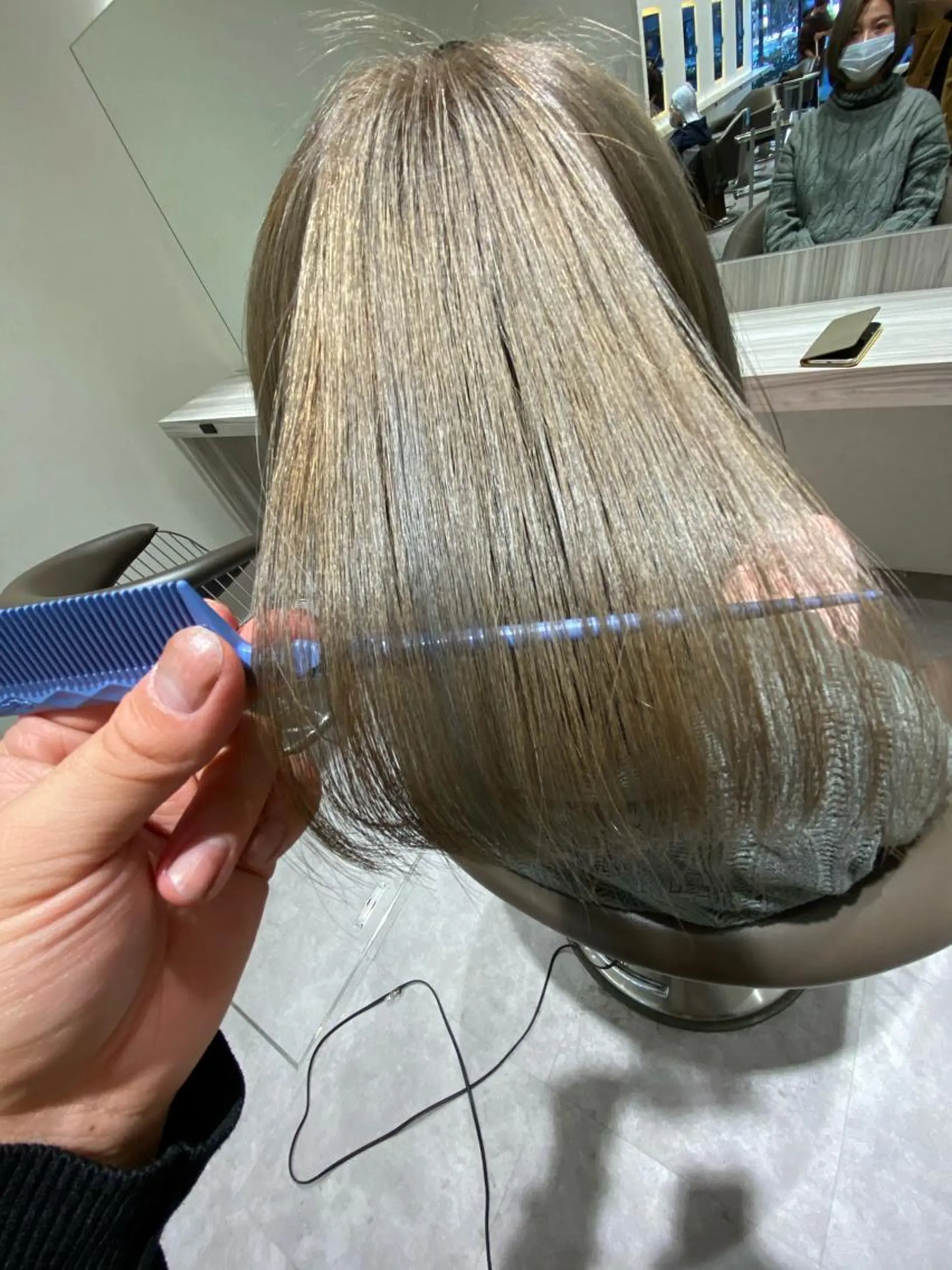 ミディアム カラー ムトウセイマ/ 縮毛矯正/ブリーチのヘアスタイル