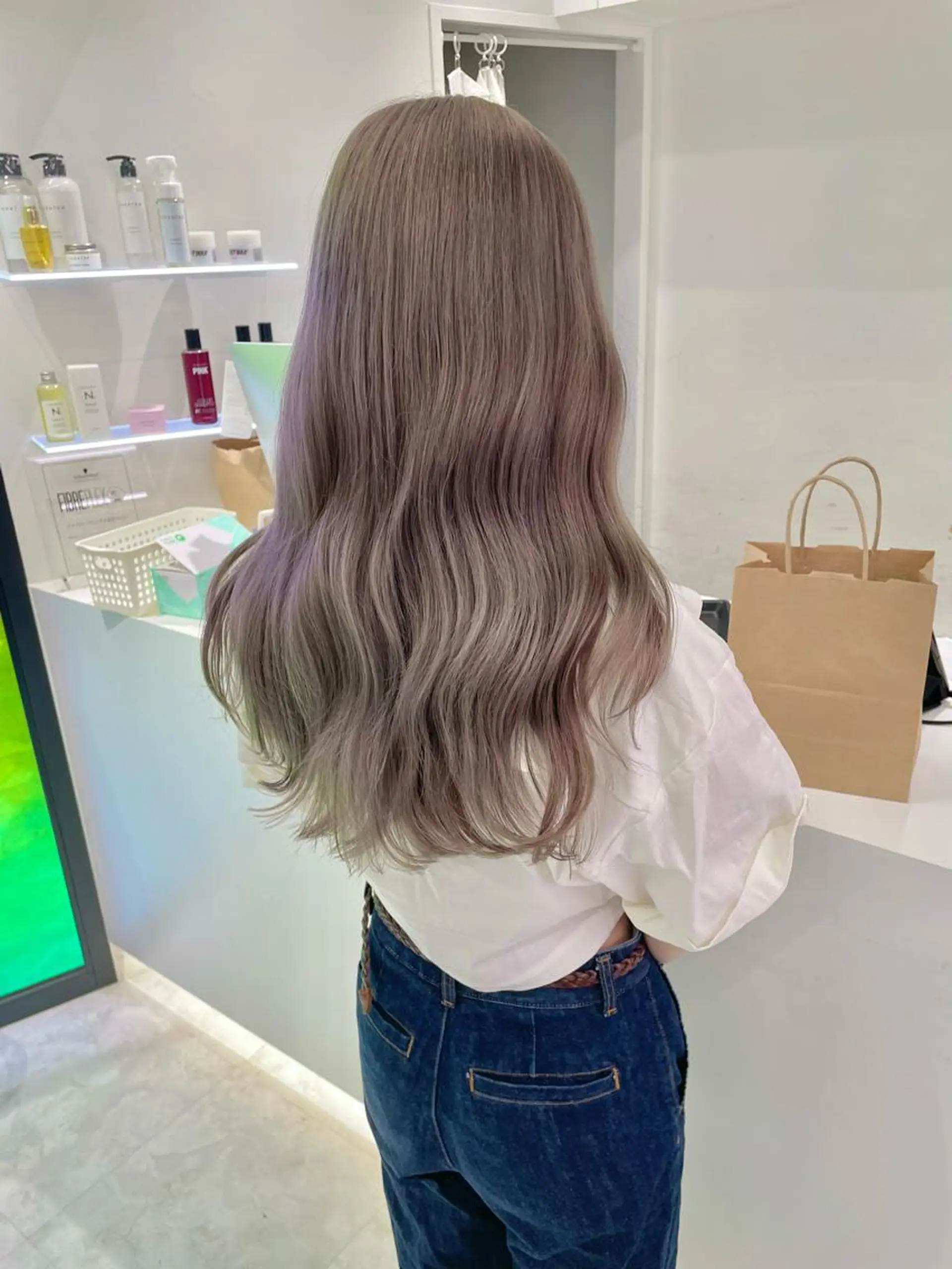 ロング カラー ヘアカラー トリートメント ヘッドスパ ヘアセット ブリーチなしカラー/ レイヤー🎀天神のヘアスタイル