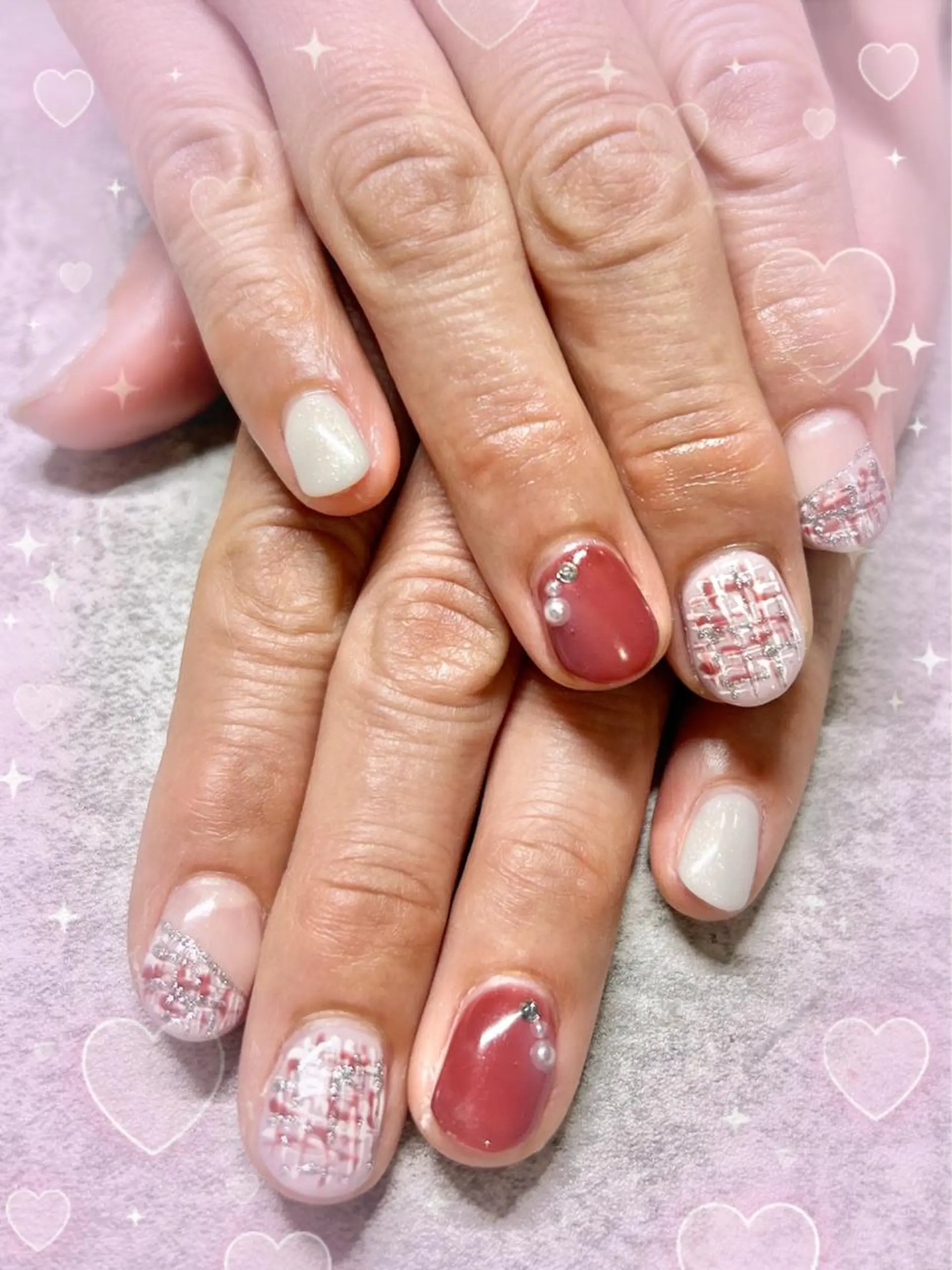 ネイル ツイードネイル ルミライズ所属・サロン ルミライズのネイルデザイン