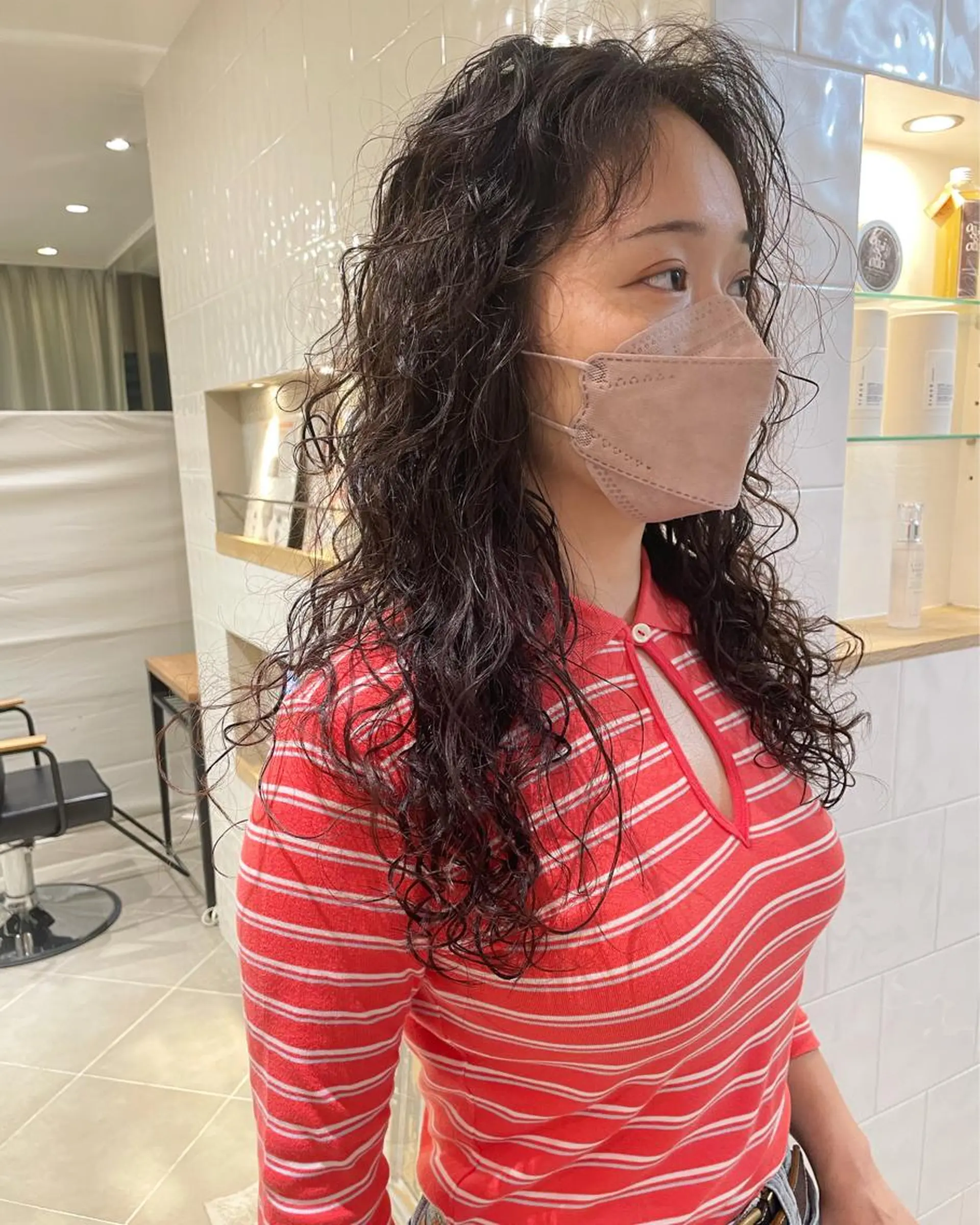 セミロング パーマ セミロングパーマ カット パーマ トリートメント 村上雅人 ナチュラルモードのヘアスタイル