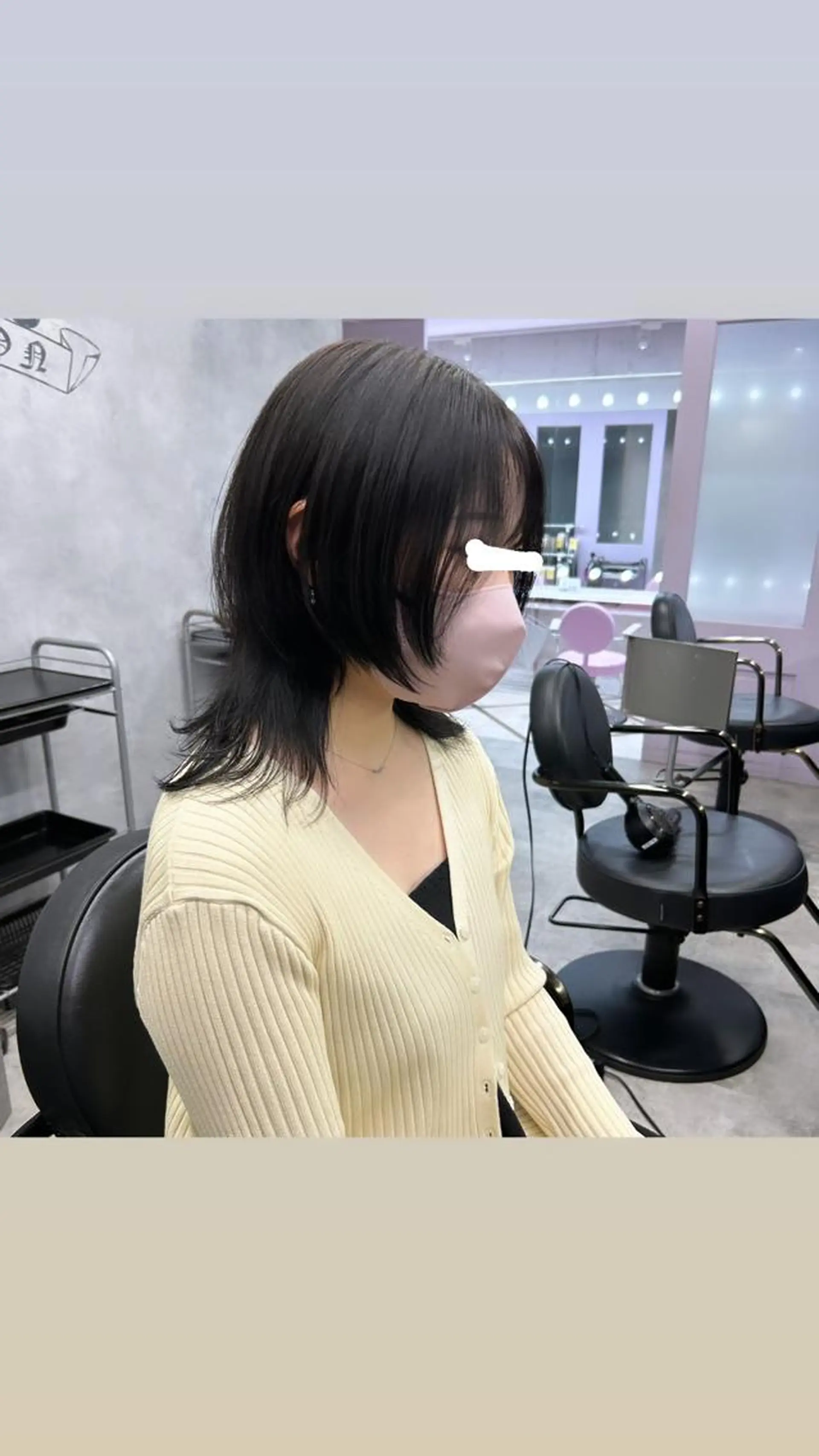 ミディアム ウルフカット Hui.所属・縮毛矯正・髪質改善 特化 出納 直起のヘアスタイル